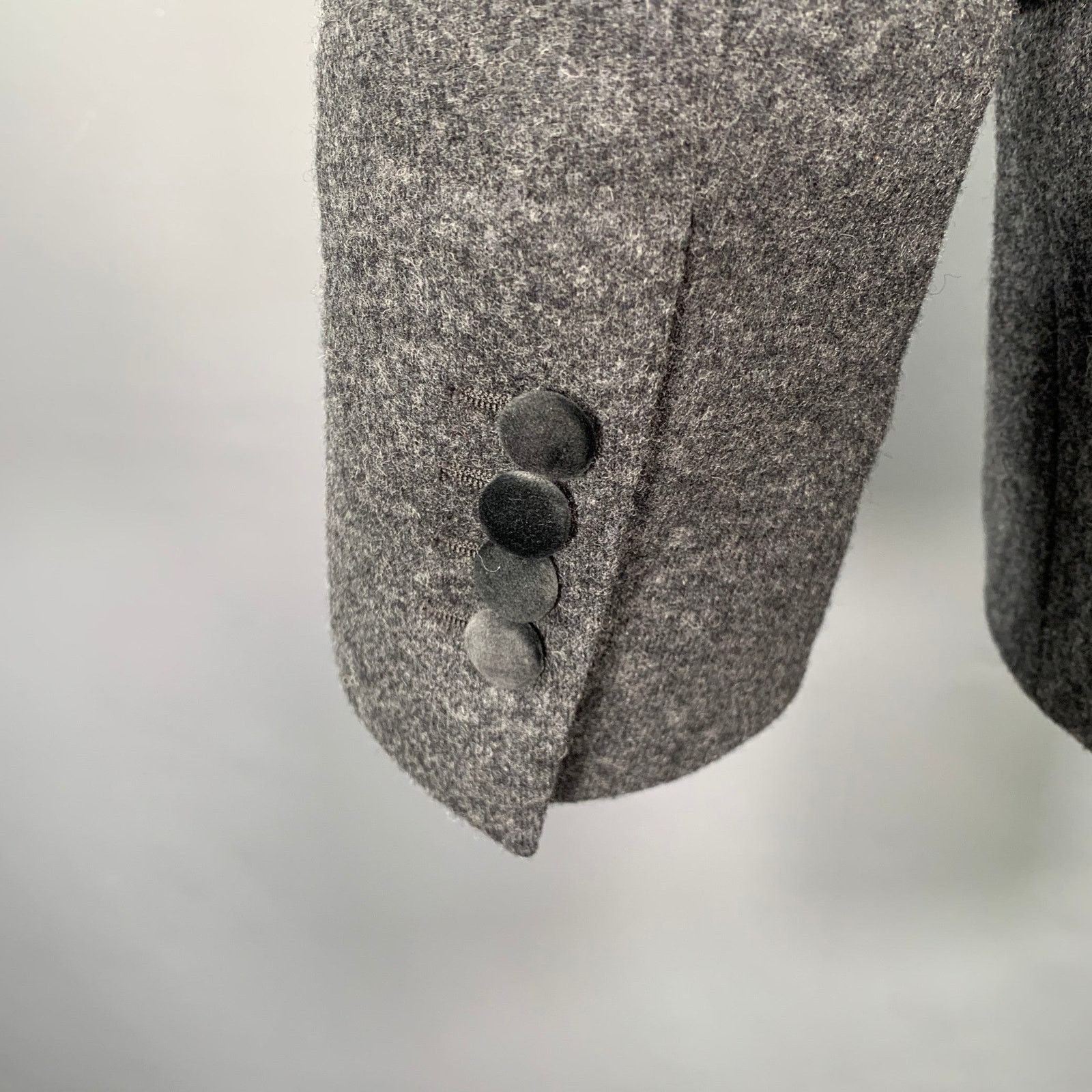 Dolce & Gabbana Size 40 Long Grey Two Toned Virgin Wool Blend Sport Coat Size 40R - 5 Thumbnail