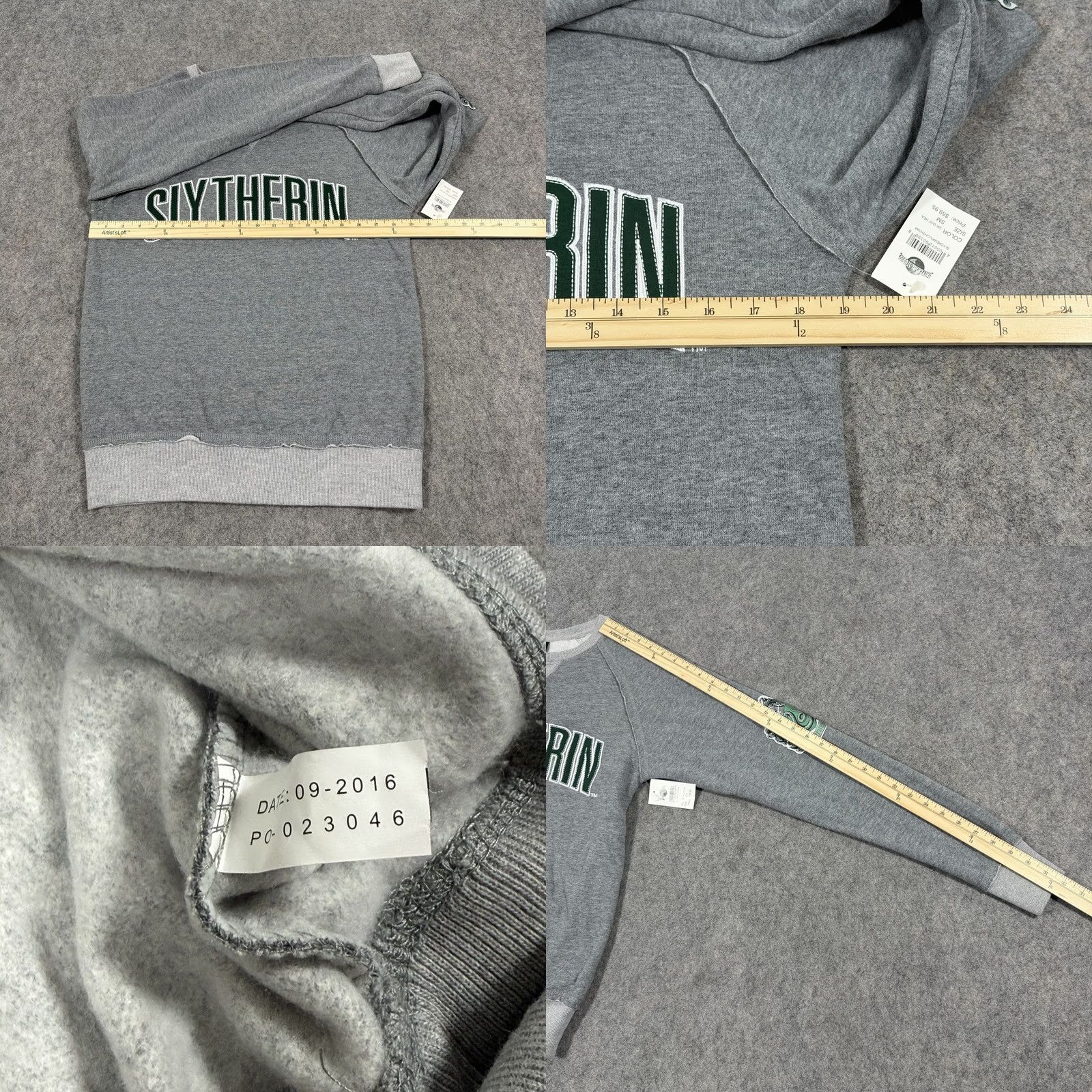 Vintage Universal Studios Harry Potter Slytherin Sweatshirt Unisex Adults Gray Small Black? Size US S / EU 44-46 / 1 - 9 Thumbnail