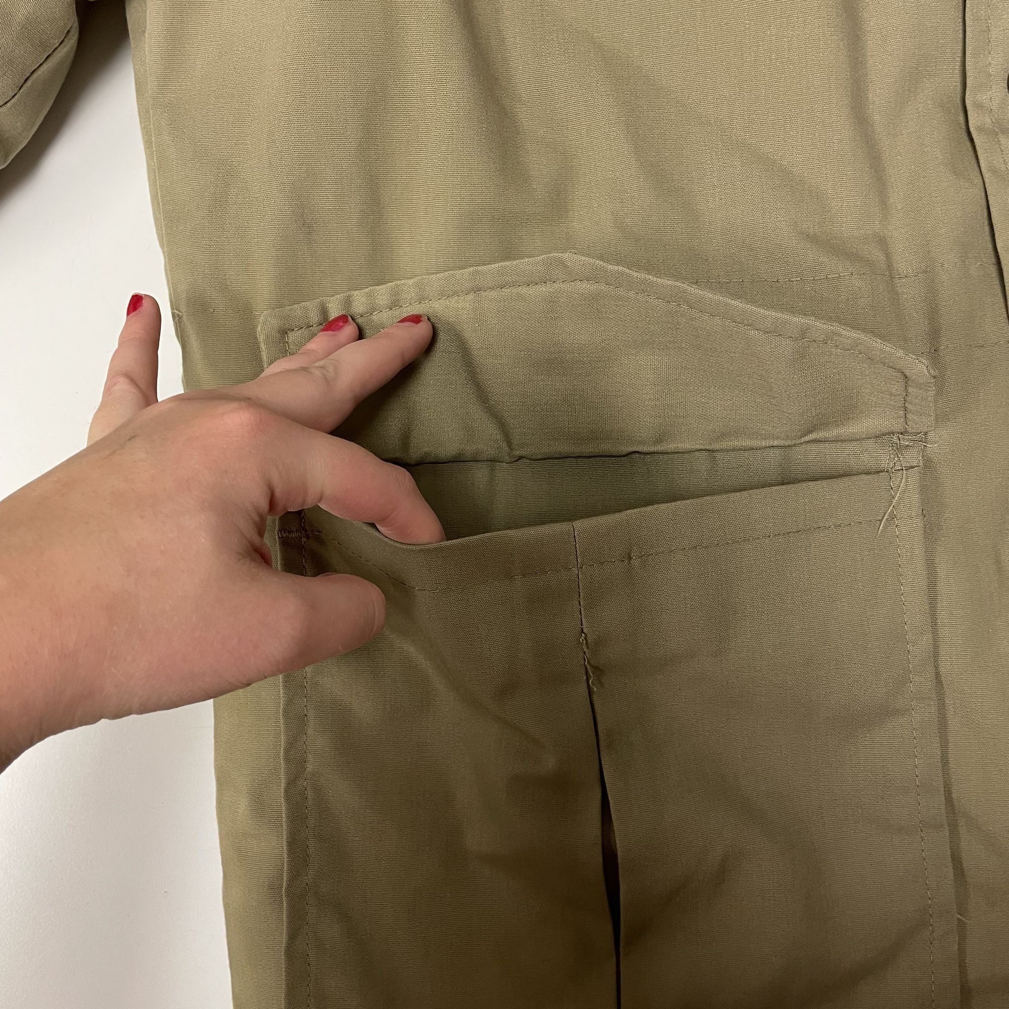 Other Vtg MOD Khaki INSULATED Winter Coat Flannel Jacket Size US L / EU 52-54 / 3 - 14 Thumbnail