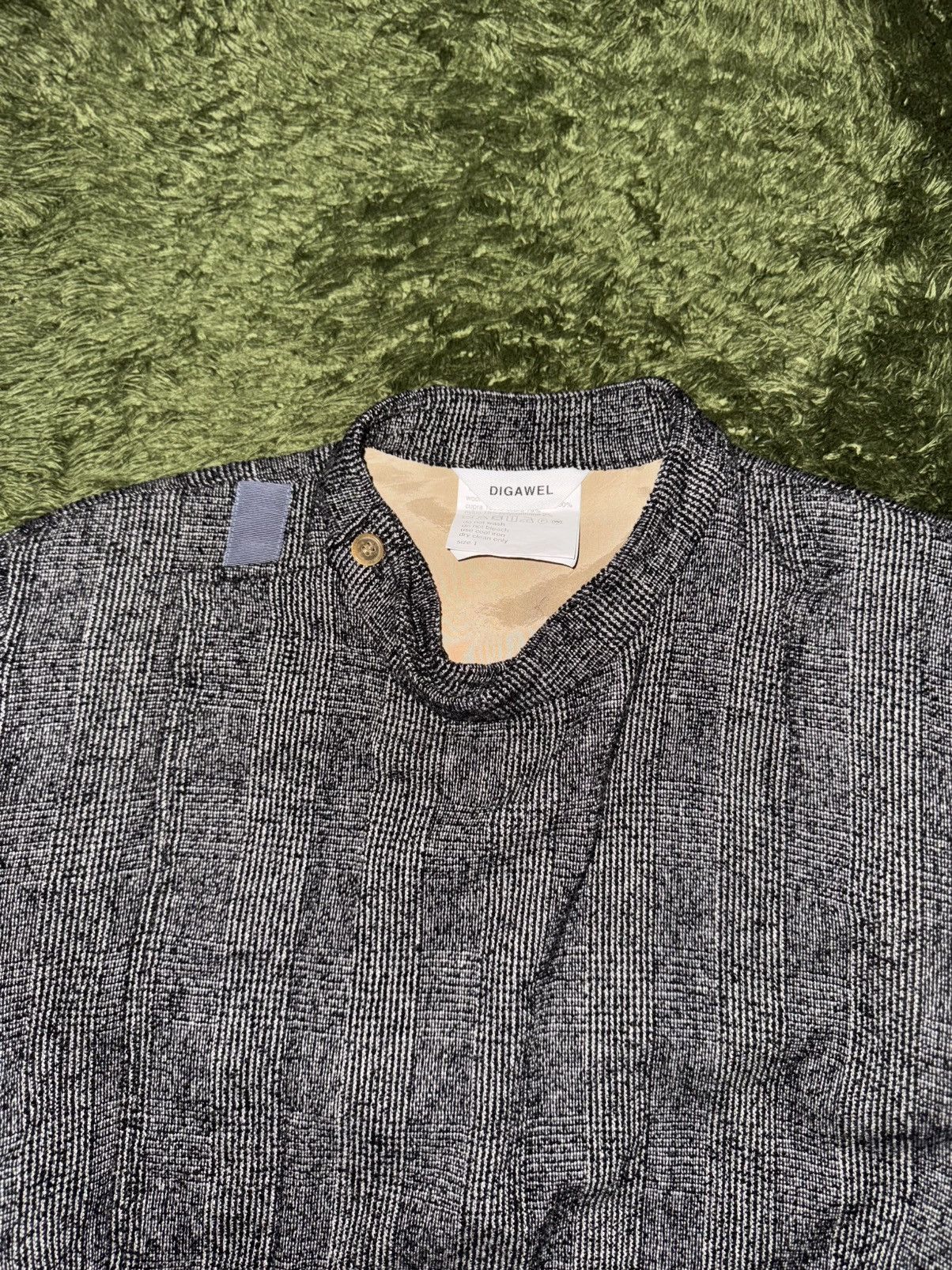 DIGAWEL [1] DIGAWEL Glen Check Wool–Cupro Belted Half Coat Size US XL / EU 56 / 4 - 3 Thumbnail