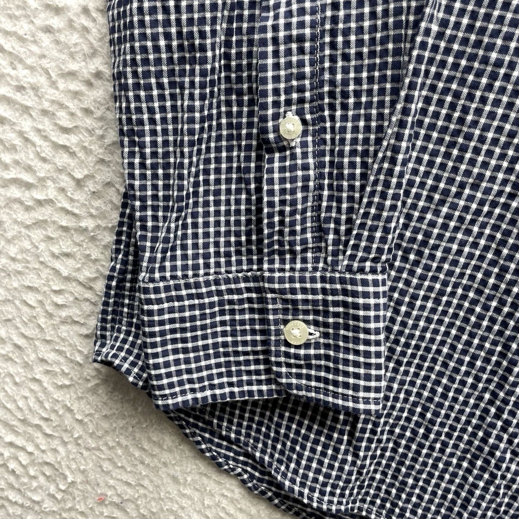 Vineyard Vines Vineyard Vines OTG Shirt Mens L Navy Blue Gingham Check Textured Performance Button-Up Category: Shirt Home Page Size US L / EU 52-54 / 3 - 3 Thumbnail