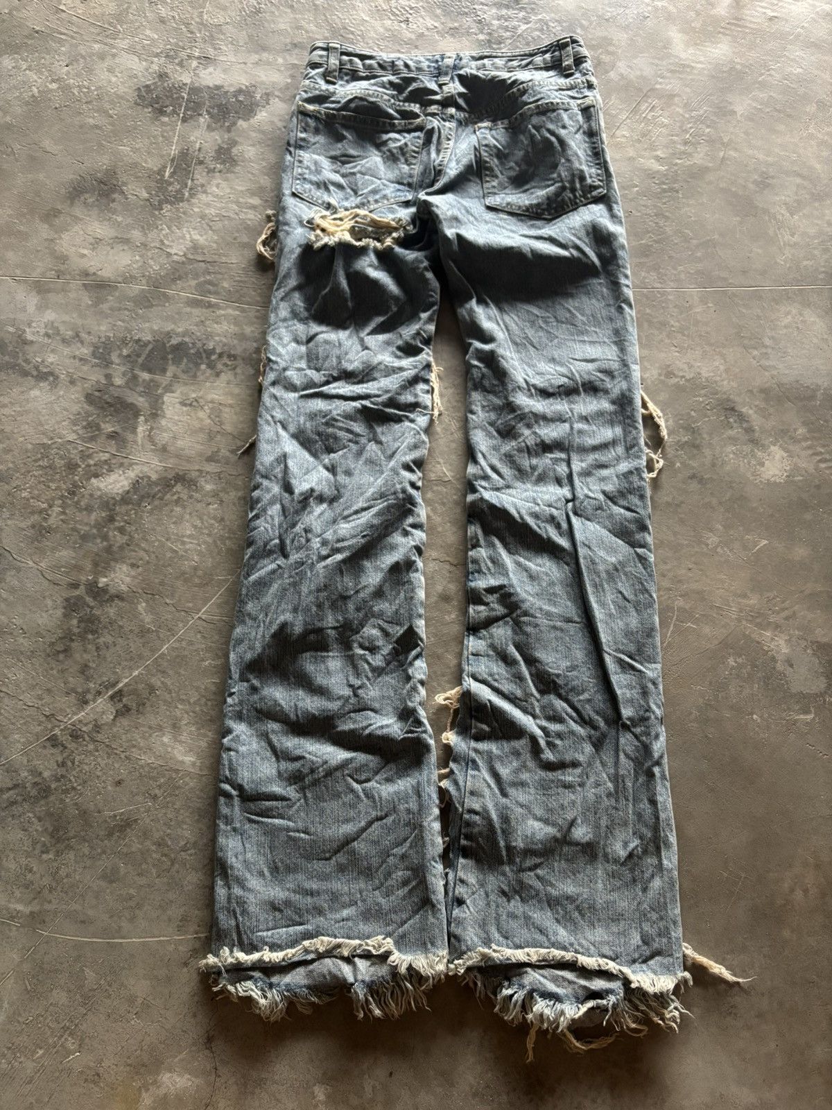 Japanese Brand HAN AHN SOON skinny slim flare distressed japanese punk vkei Size US 26 / EU 42 - 13 Thumbnail