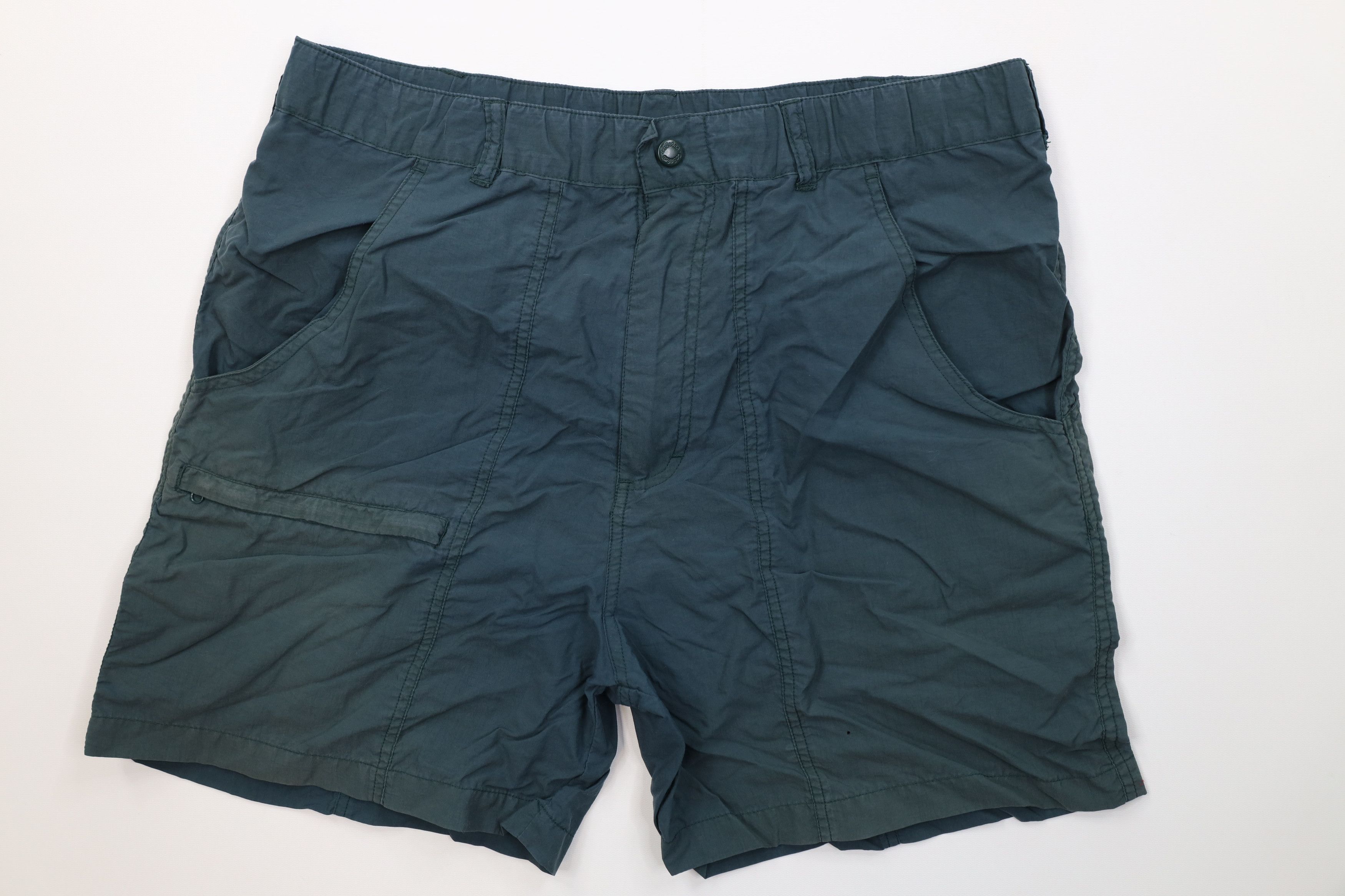 Cabelas Vintage 90s Cabelas Above Knee Trekking Cargo Shorts Green Size US 32 / EU 48 - 1 Thumbnail