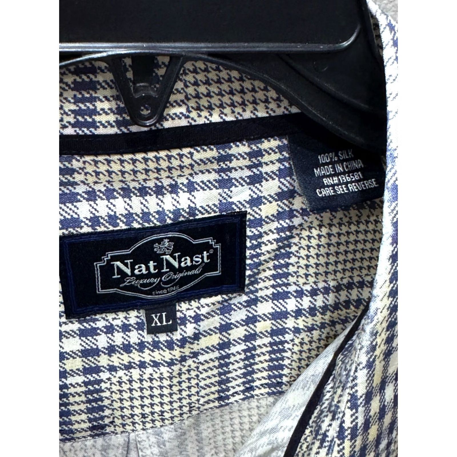 Nat Nast Nat Nast MINT Plaid Silk Button Up Shirt XL Men Short Sleeve Multicolor Shirt Size US XL / EU 56 / 4 - 6 Thumbnail