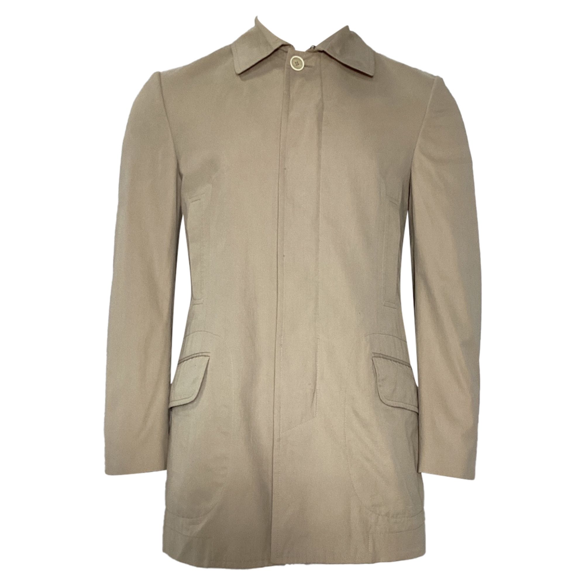 Brunello Cucinelli Brunello Cucinelli Short Coat in Beige Cotton Size US XXL / EU 58 / 5 - 1 Thumbnail