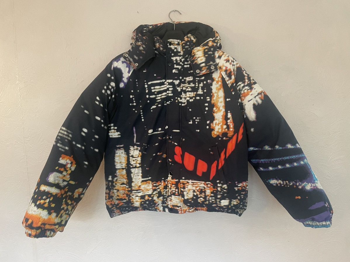 Pre-owned Supreme City Lights Puffy Jacket In Black | ModeSens