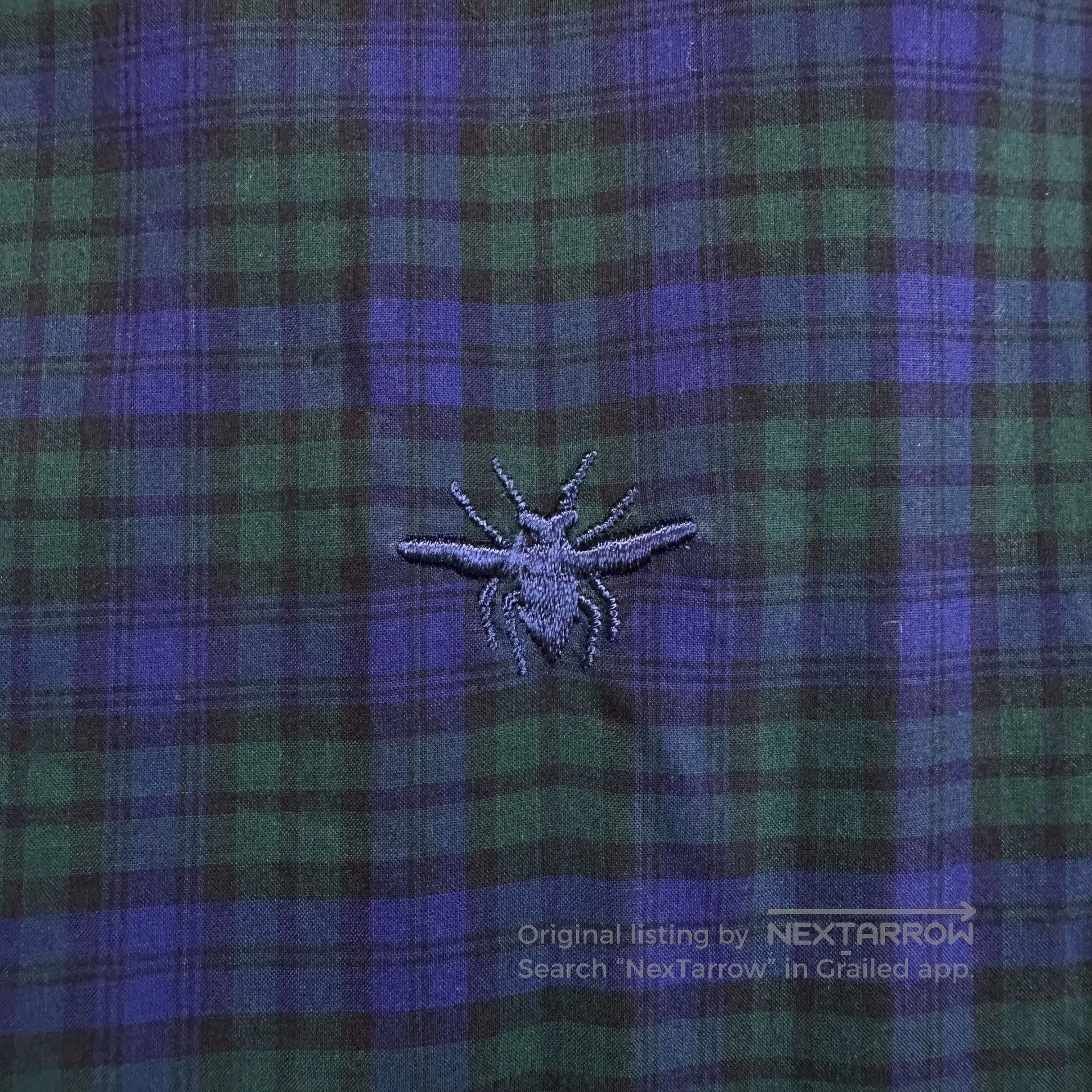 Dior Dior Short Sleeve Shirt in Dark Blue Check. Size US M / EU 48-50 / 2 - 2 Thumbnail