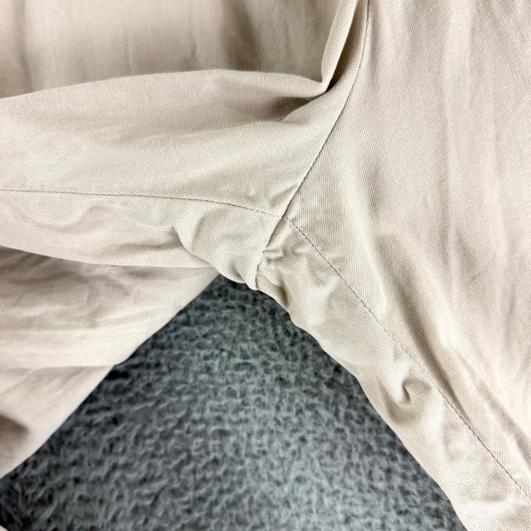 Faherty Faherty Mens Chino Pants Casual Workwear Travel Solid Beige 36 Khaki Linen Blend Straight Leg 31in Inseam Regular Size US 36 / EU 52 - 4 Thumbnail
