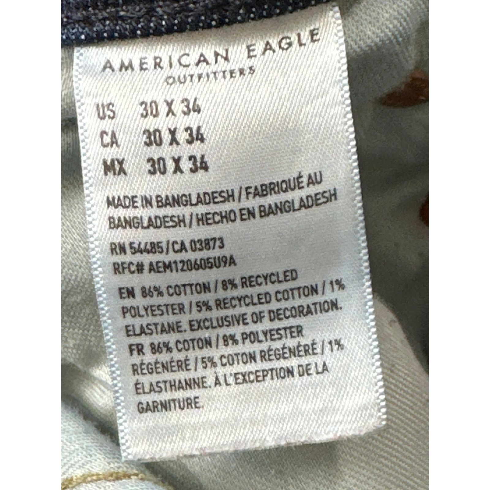 American Eagle Outfitters American Eagle men blue slim straight jeans size 30 Size US 30 / EU 46 - 3 Thumbnail