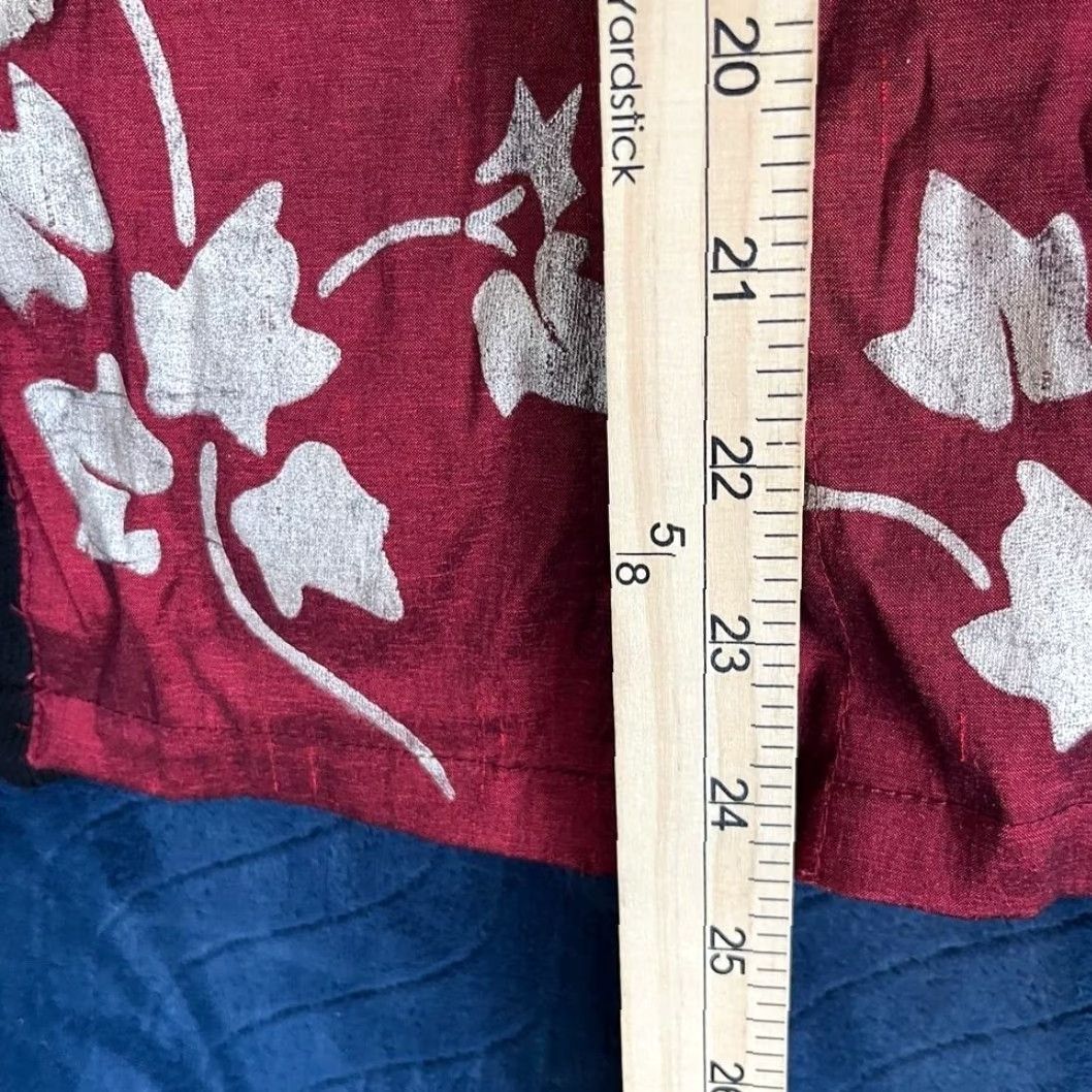 Jim Thompson VINTAGE Norm Thompson Shirt Womens M Black Red Floral Design Button Down Size M / US 6-8 / IT 42-44 - 7 Thumbnail