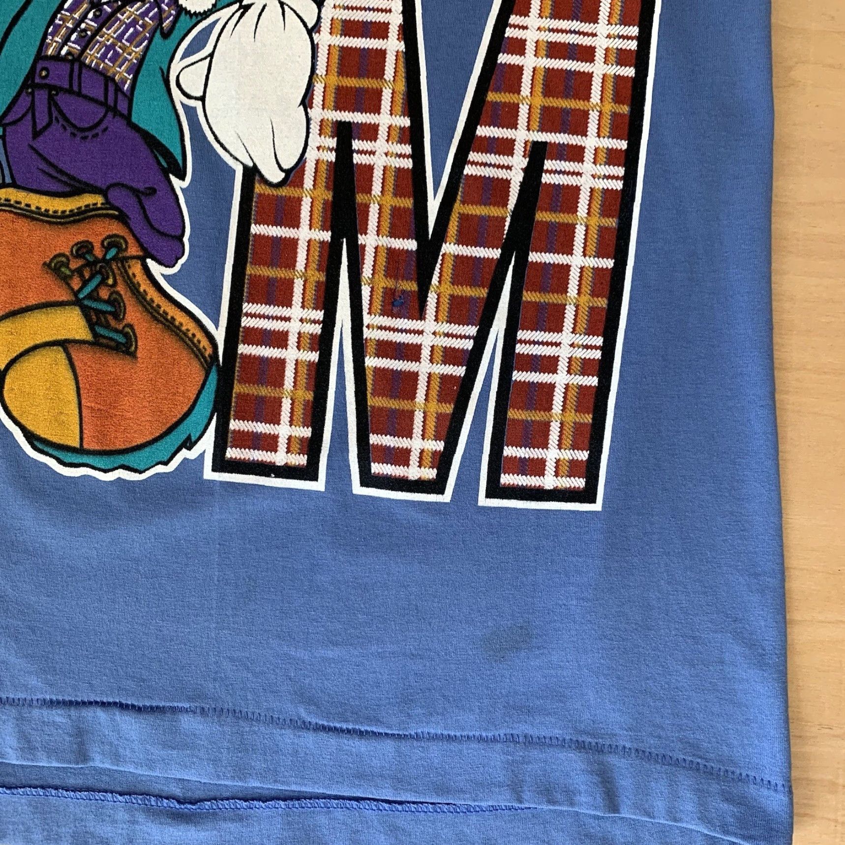 Disney VINTAGE Disney Mickey Mouse Sportsman Shirt L Blue 90s Cartoon Logo Mens T-Shirt Size US L / EU 52-54 / 3 - 3 Thumbnail