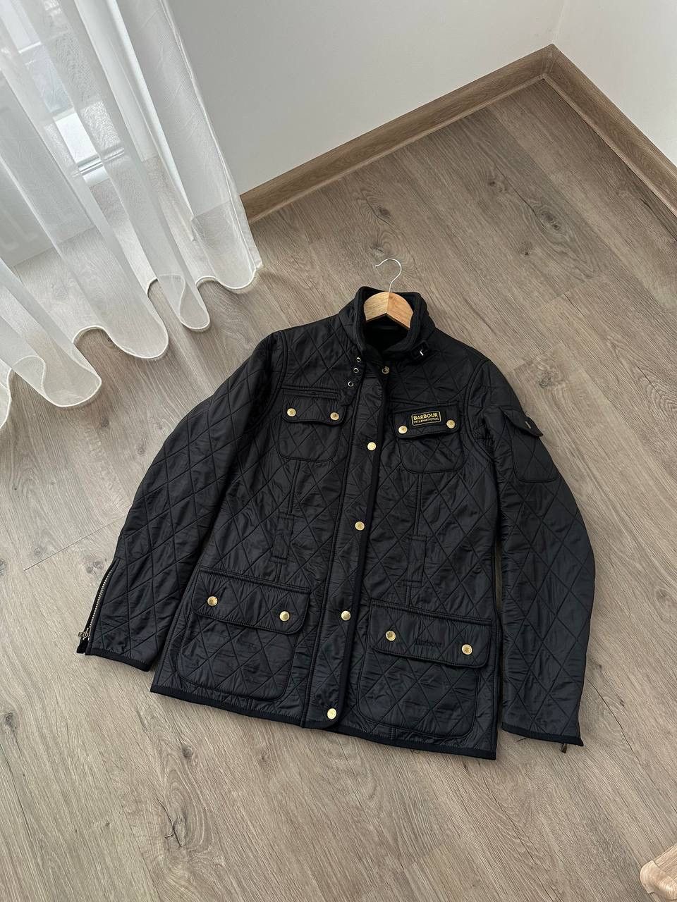 Barbour × Vintage Vintage Barbour International Quilted Black Jacket Size M / US 6-8 / IT 42-44 - 6 Thumbnail