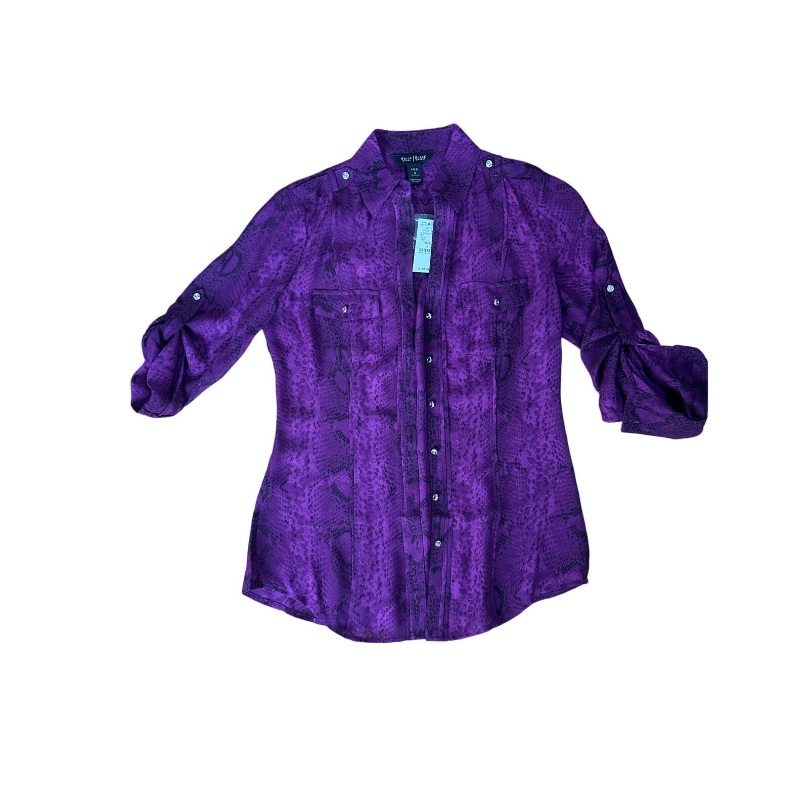 White House Black Market White house black market silk midnight blouse NWT women's XS Size XS / US 0-2 / IT 36-38 - 1 Thumbnail