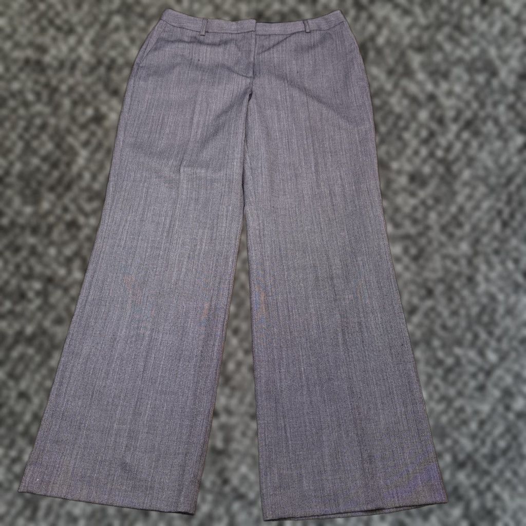 Jones New York Jones New York Modern Fit Pants Women 14 Gray Easy Care Stretch Dress Pants Regular Inseam 32 Flared Leg Size 36" / US 14 / IT 50 - 1 Thumbnail
