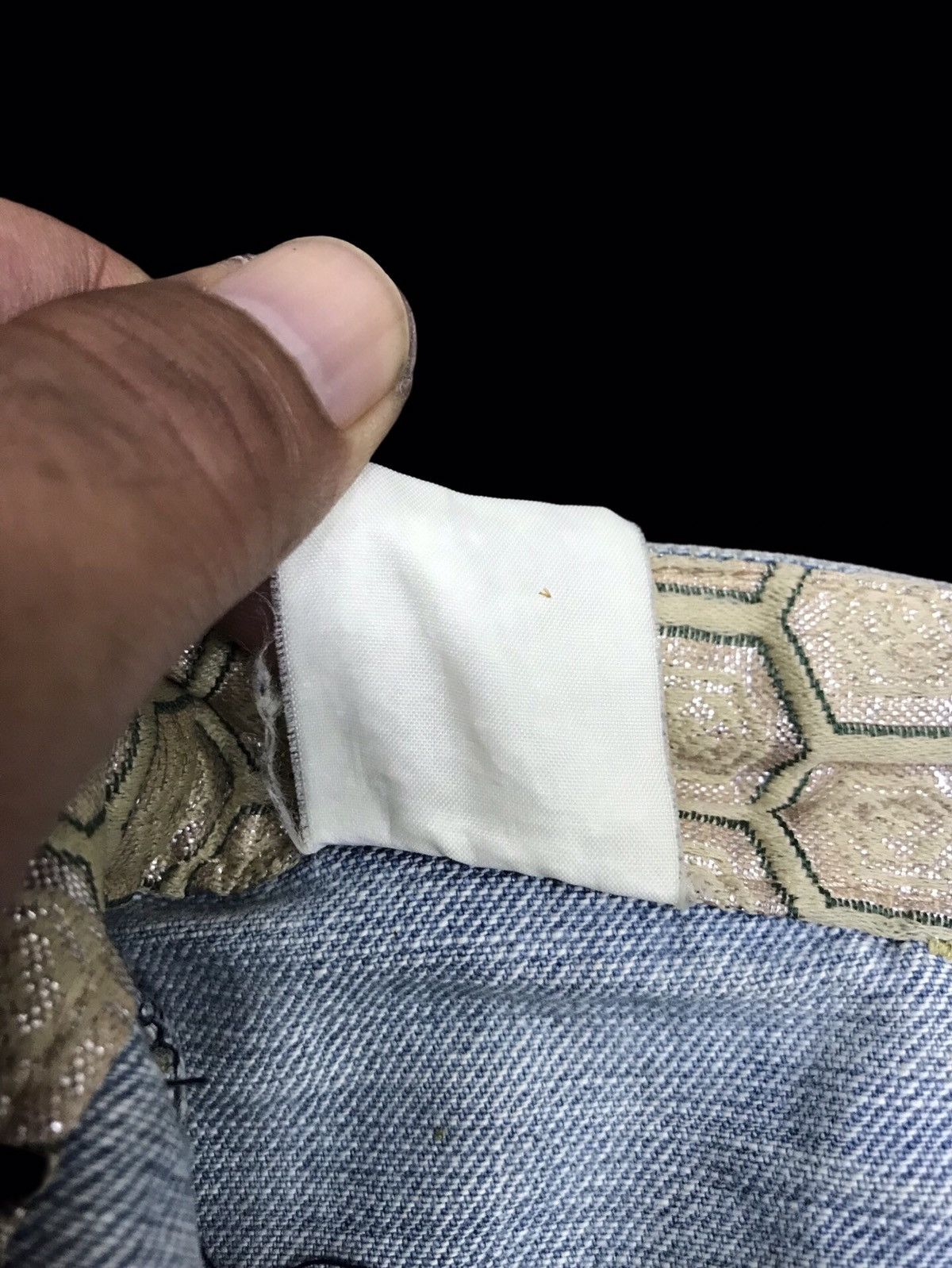 Designer 💥ARCHIVAL💥VERY RARE GEMSTONE TWO TONES BUSH DENIM F386 Size US 31 - 18 Thumbnail