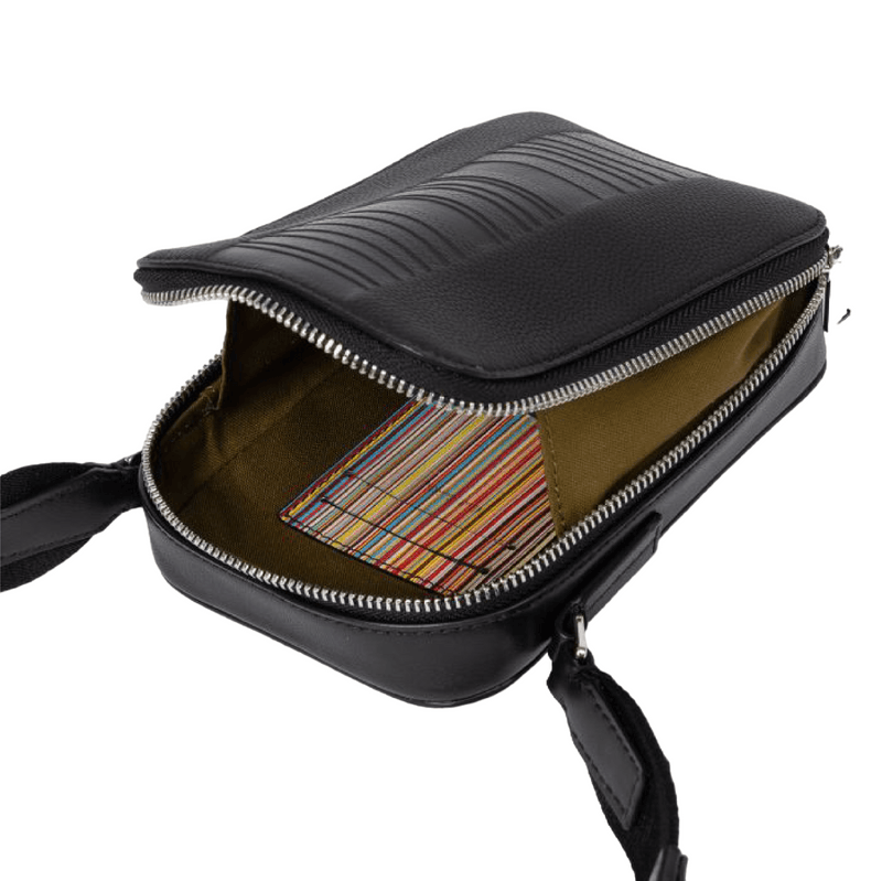 Paul Smith PAUL SMITH black mini leather flight bag crossbody q Size ONE SIZE - 3 Thumbnail