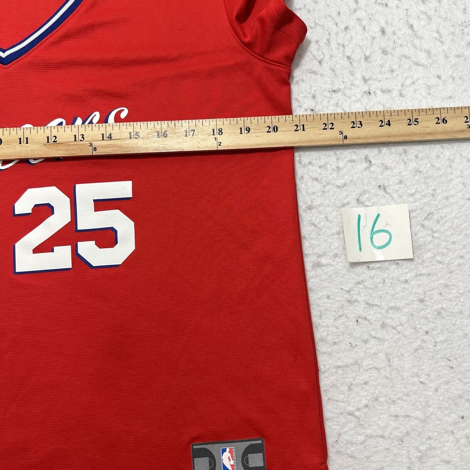 NBA NBA Philadelphia 76ers Ben Simmons 25 Red Graphic T Shirt Size L / US 10 / IT 46 - 8 Thumbnail