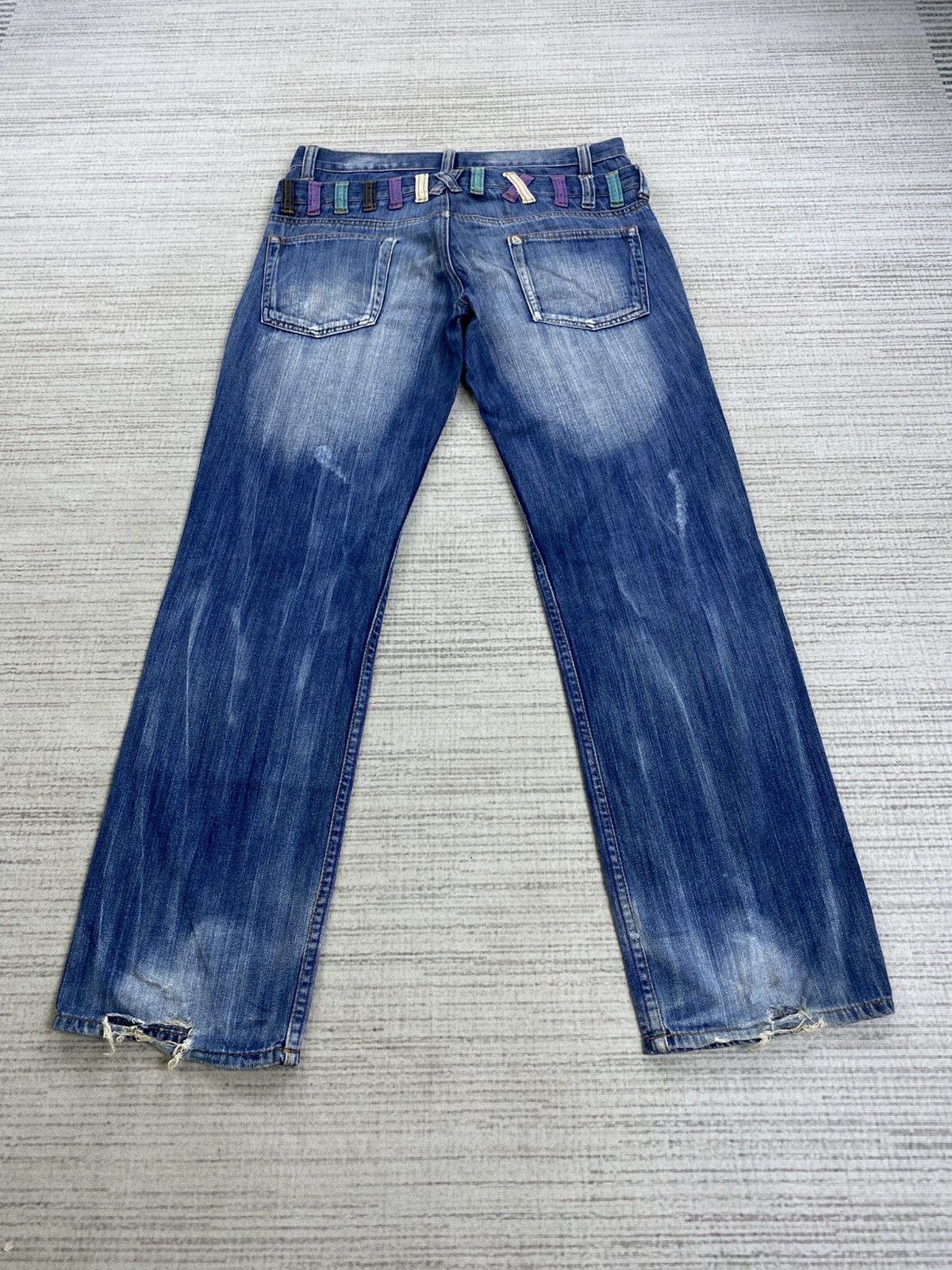 Hysteric Glamour Vintage Japanese Brand Double Waist Distressed Denim Pants Size US 33 - 1 Thumbnail