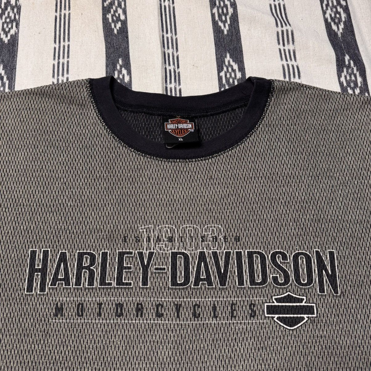 Harley Davidson Vintage 90's Thermal Harley Davidson Long Sleeve Size US L / EU 52-54 / 3 - 2 Thumbnail