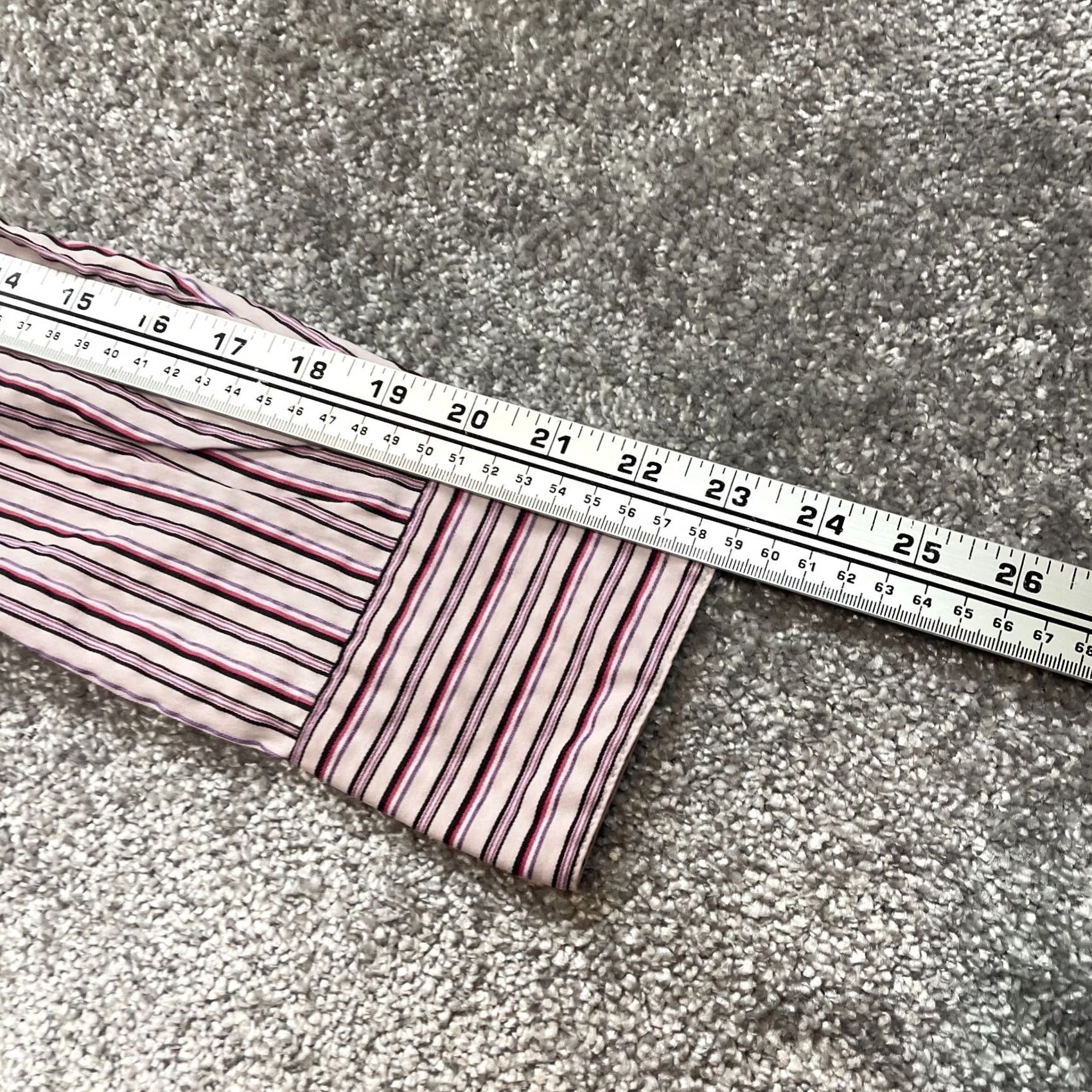Vintage Rafaella Button Up Blouse Shirt Womens 10 Purple Striped Collared Ladies Top Shirt Size L / US 10 / IT 46 - 6 Thumbnail