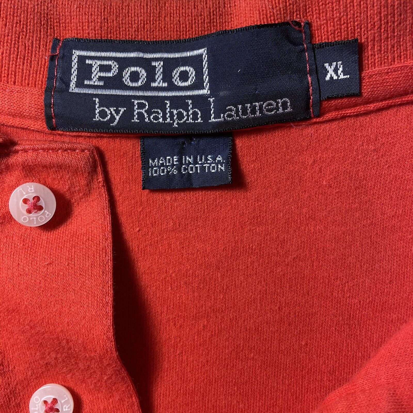 Ralph Lauren Vintage Polo by Ralph Lauren Orange Polo Shirt Golf Wolf Run Size US XL / EU 56 / 4 - 9 Thumbnail