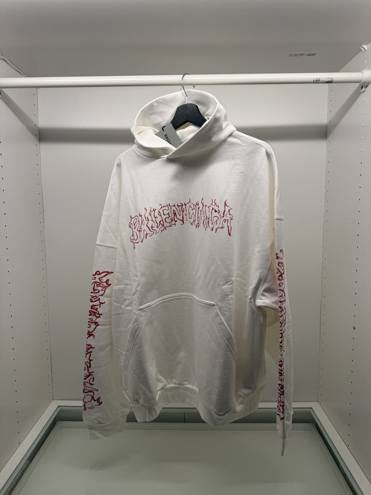 Balenciaga DIY Metal outline hoodie white