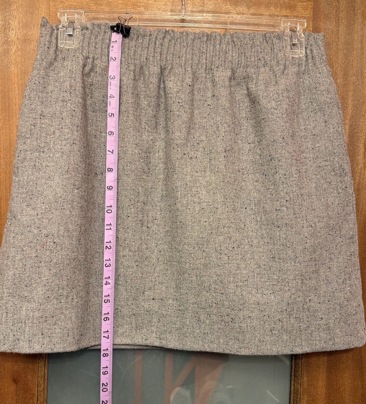 J.Crew J.Crew Grey Wool Sidewalk Elastic Waist ALine Mini Skirt Size 30" / US 8 / IT 44 - 8 Thumbnail