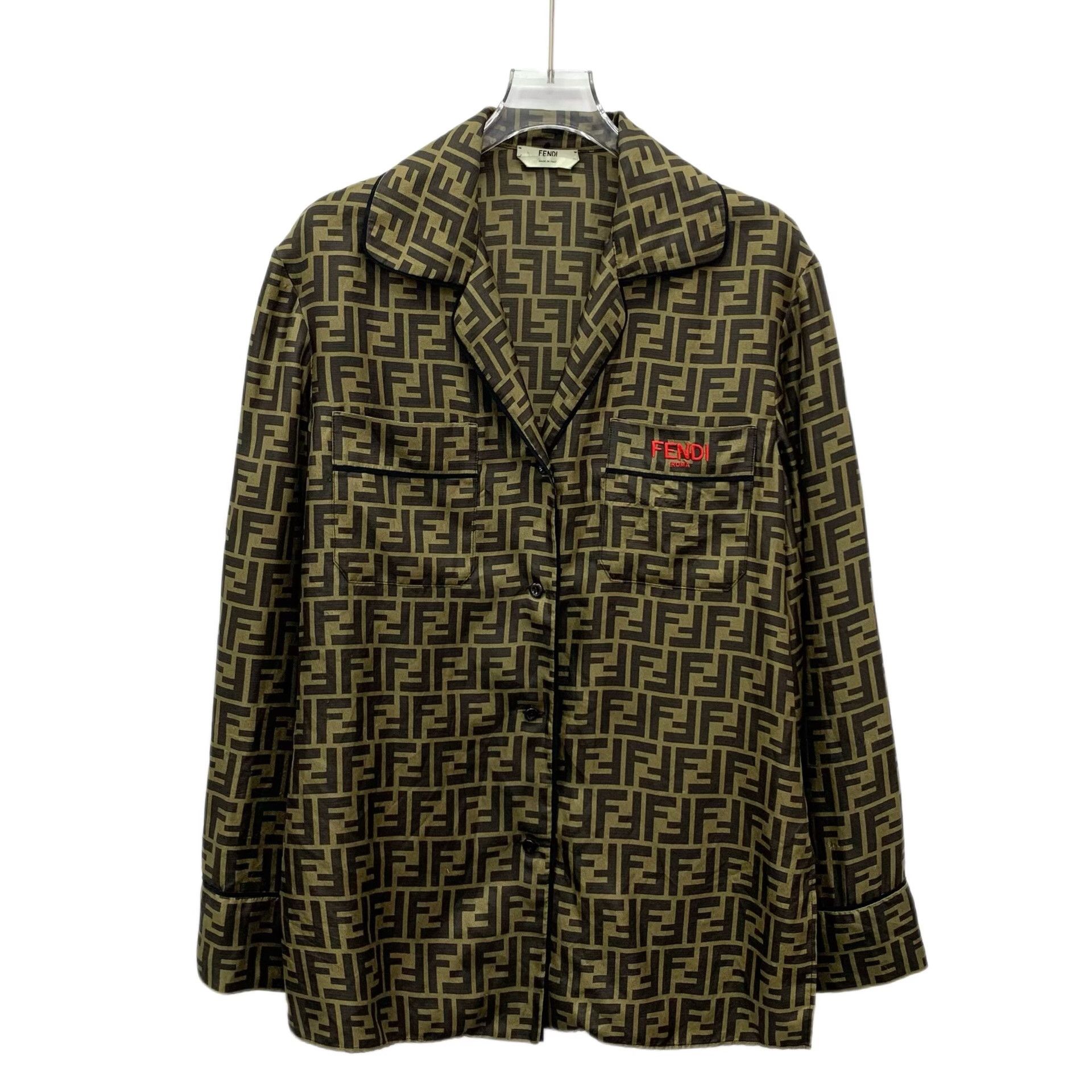 Fendi Fendi Double F Logo Silk Shirt Size US XXS / EU 40 - 1 Thumbnail