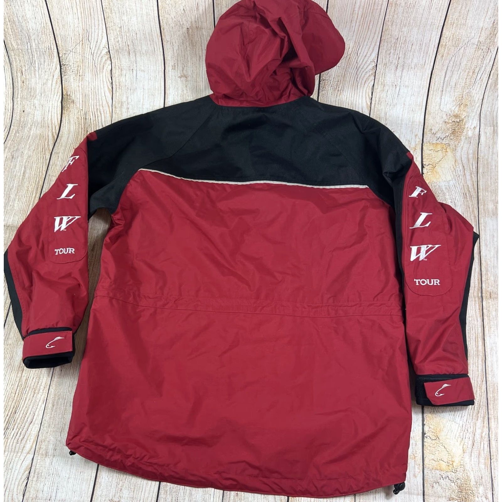 Rains Stearns Mens Rain Coat Jacket Drywear FLW Tour by Stearn Red Black Hooded M Size US M / EU 48-50 / 2 - 2 Thumbnail