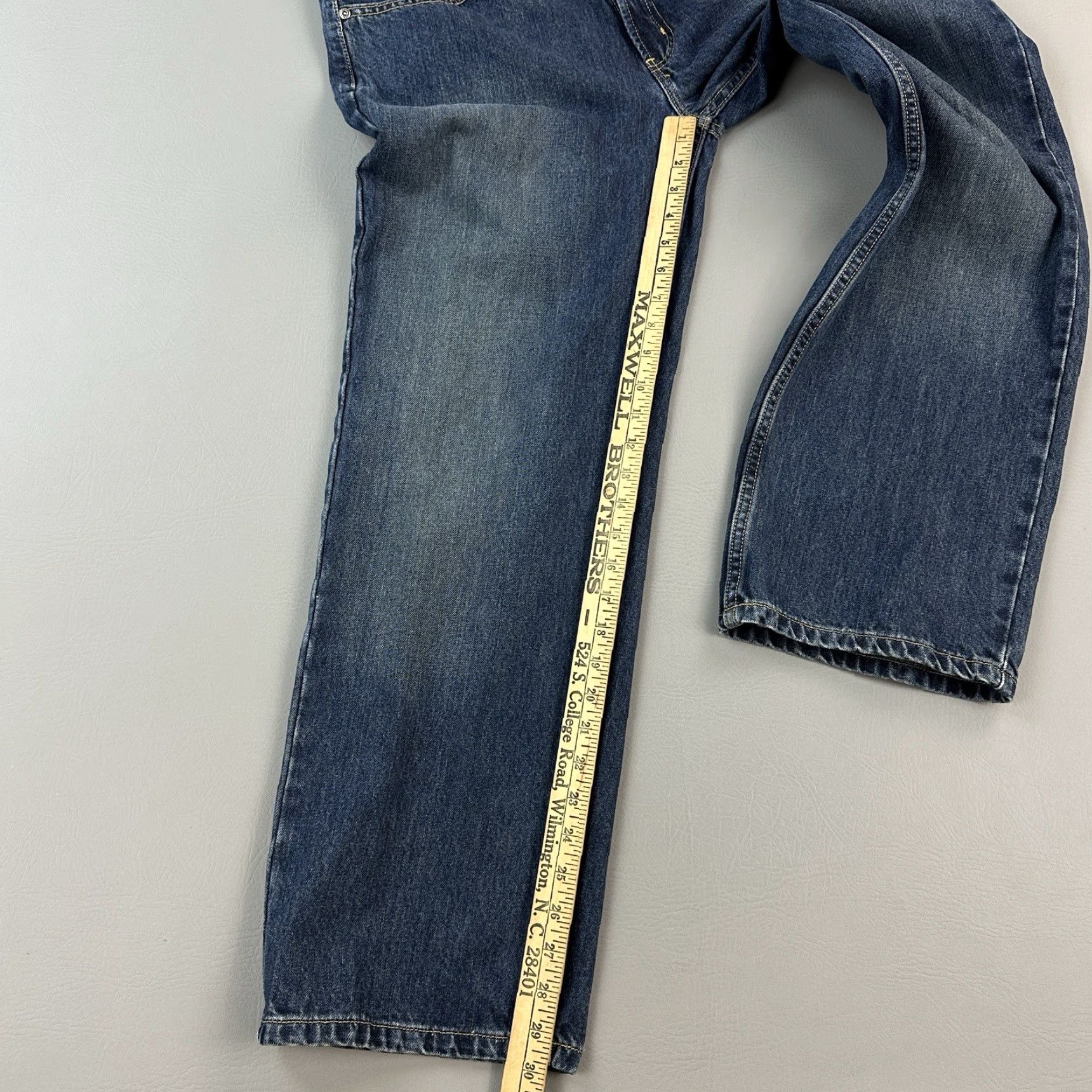Harley Davidson Vintage Harley-Davidson Jeans Mens 34x30 Blue Dark Wash Denim Straight Biker Size US 34 / EU 50 - 2 Thumbnail