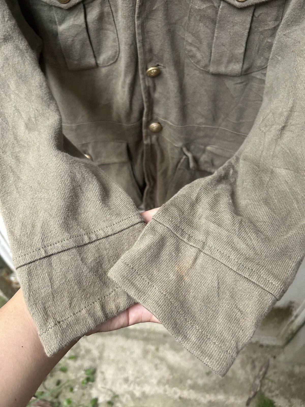 Polo Ralph Lauren Vintage PRL Pocket Cardigan Khaki Polo Ralph Lauren Size US XXS / EU 40 - 4 Thumbnail