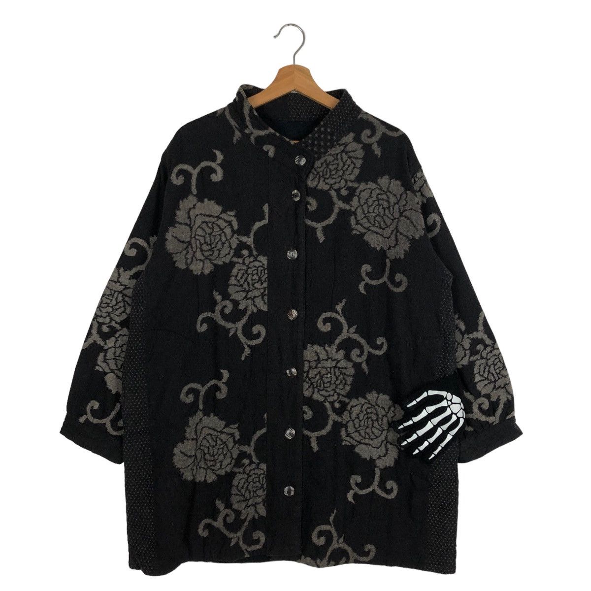 Japanese Brand VINTAGE ISSEY MIYAKE DESIGN WOOL FLORAL OVER PRINT Size US L / EU 52-54 / 3 - 1 Thumbnail