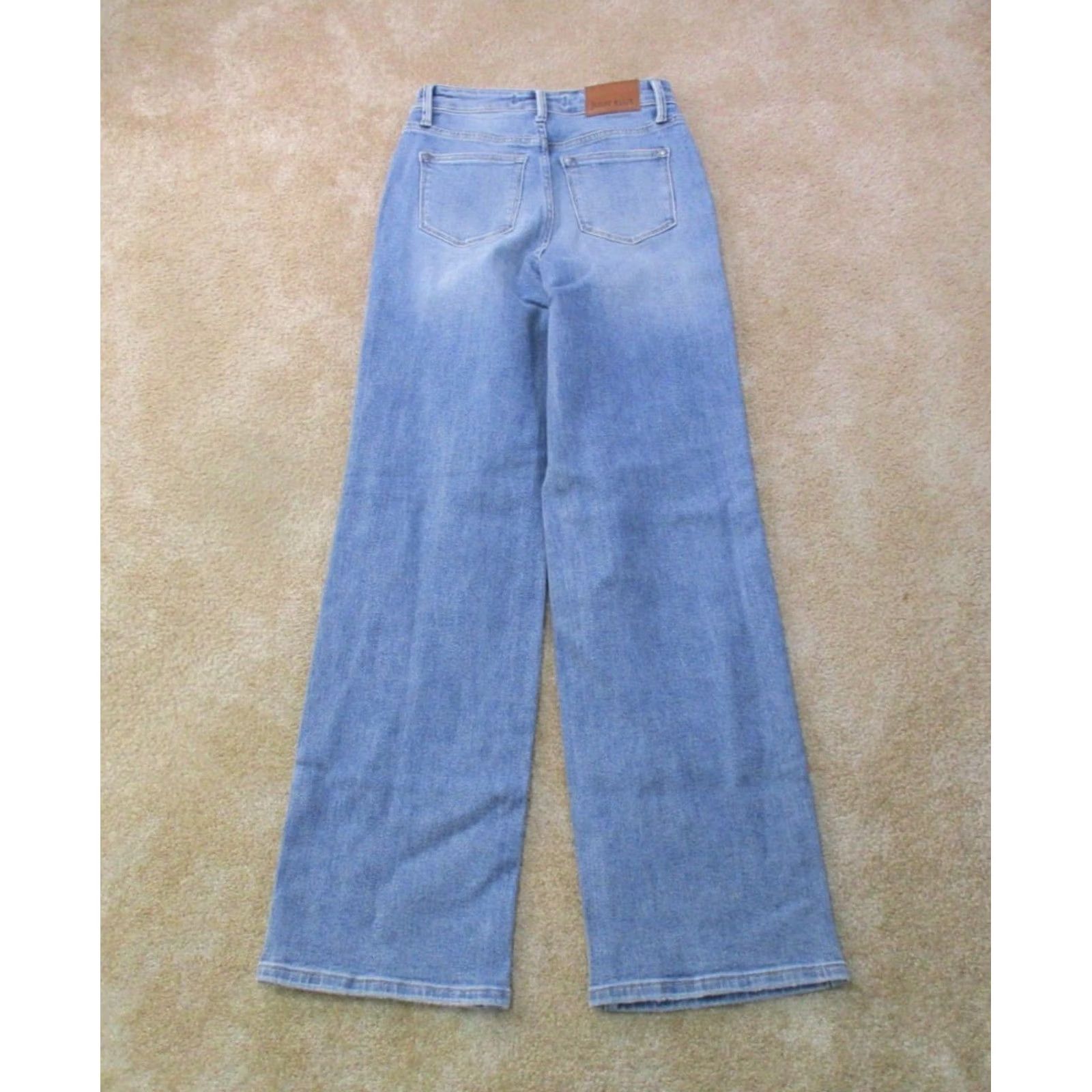 Vintage Judy Blue Jeans Women Wide-Leg 1/25 Blue Denim High Rise Stretch 33in Inseam 5-Pocket Size 25" / US 0 / IT 36 - 6 Thumbnail