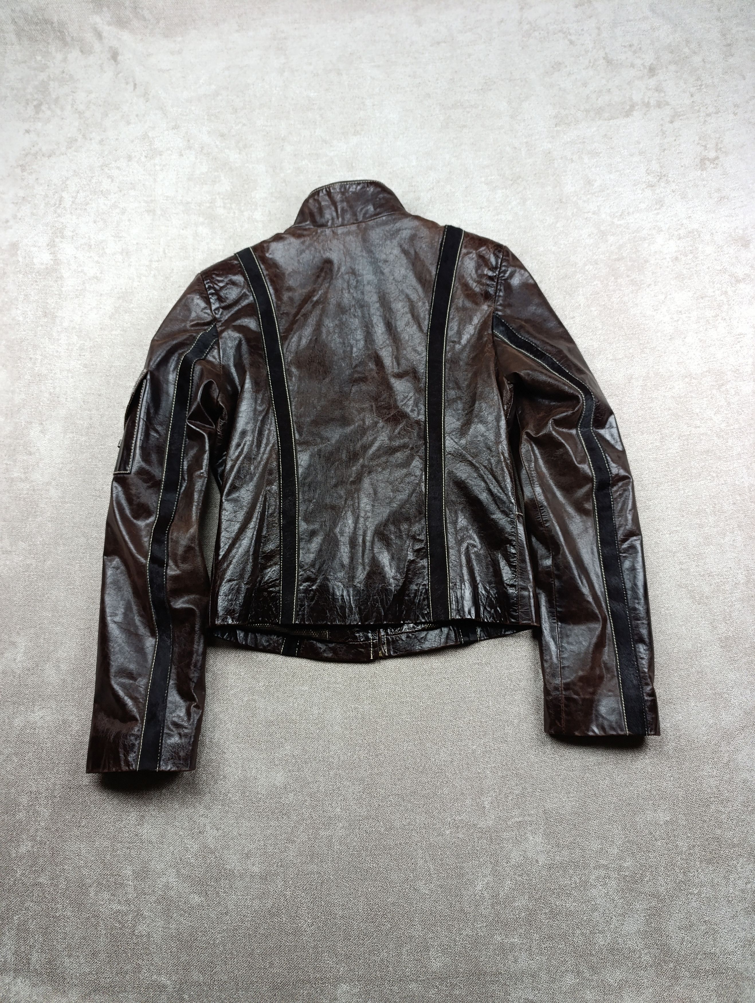 Versace Versace Womens Vintage Leather Avant-garde Jacket Size XS / US 0-2 / IT 36-38 - 19 Thumbnail