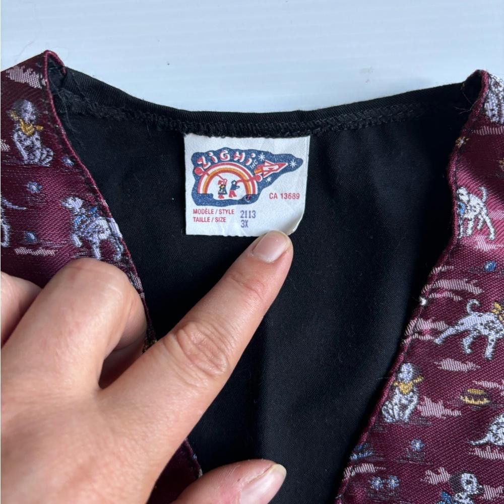 Designer Vintage Zighi Inc Dog Dalmatiens Vest Size 34R - 2 Thumbnail