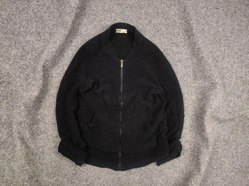 Diesel Vintage 90's Diesel Light Dark Knit Bomber Sweater Y2k Style Size US S / EU 44-46 / 1 - 2 Thumbnail