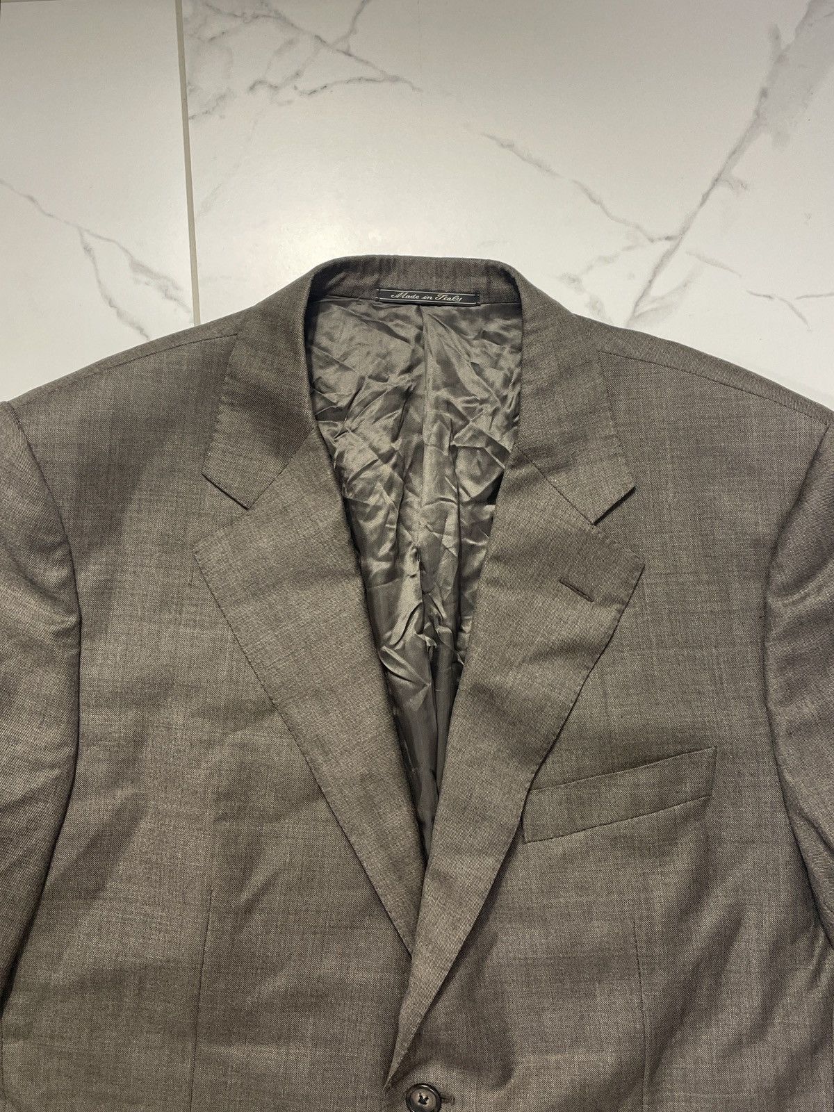 Corneliani Brown Suit Size L Super 110s Extrafine Merinos