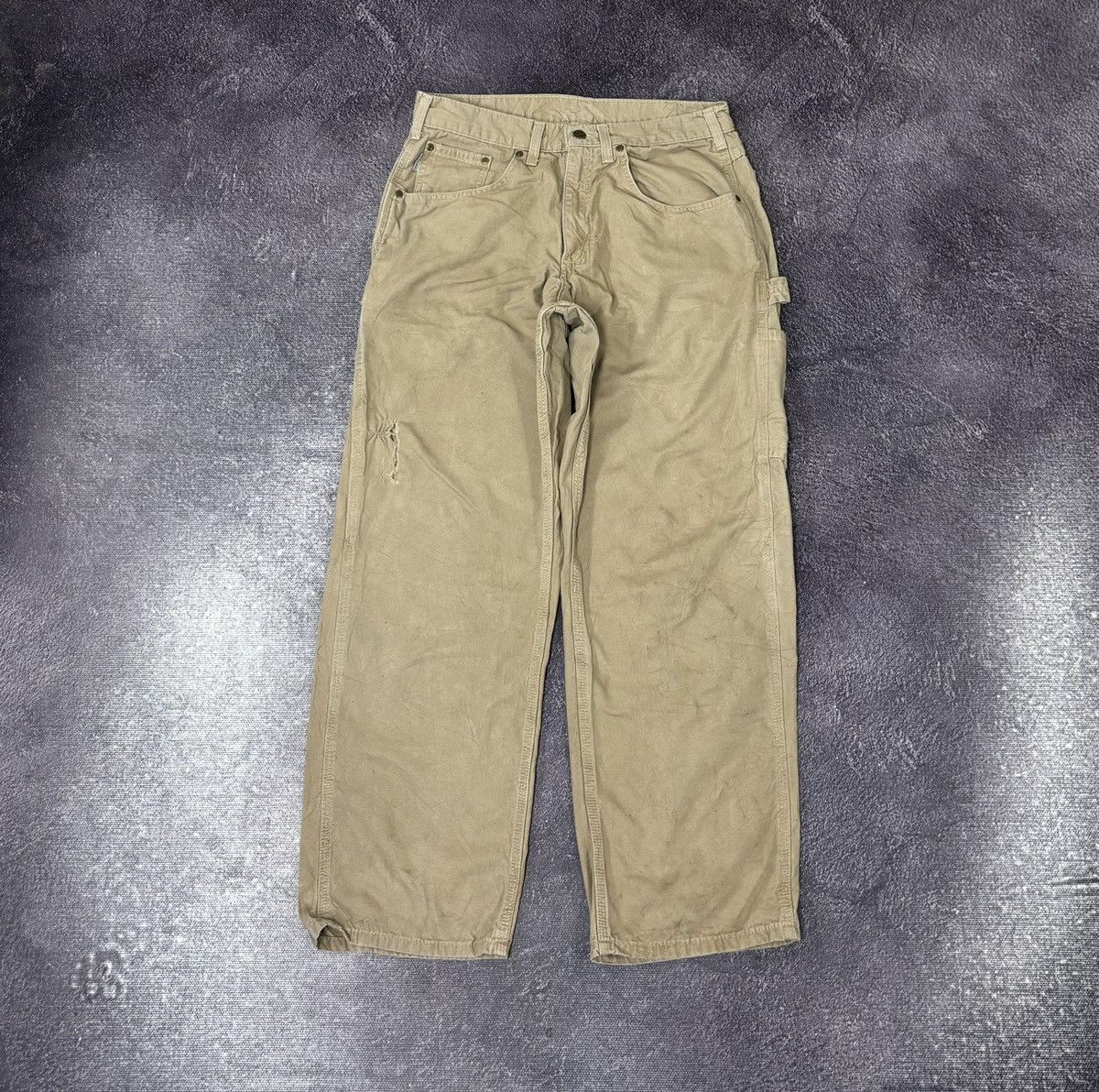 Carhartt Vintage Carhartt USA Cream Work Hype Baggy Pants Size US 33 - 2 Thumbnail