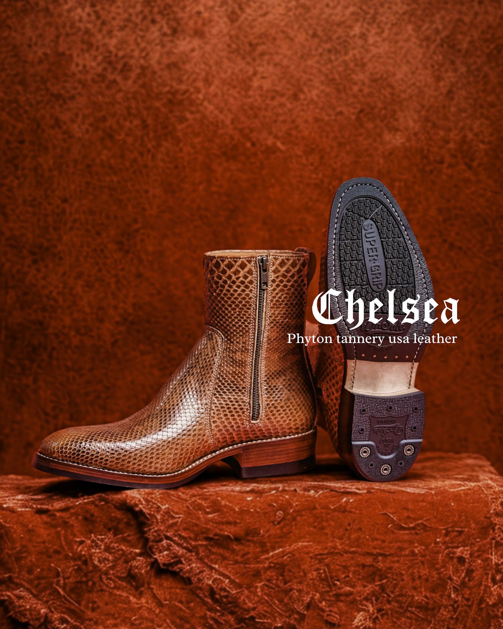 Other Chelsea Boots with Snake Leather Made In USA Size US 9 / EU 42 - 1 Thumbnail