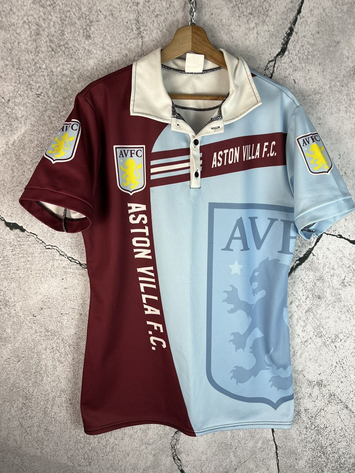 Vintage Vintage Aston Villa Soccer Football Tee AOP Printed Graphic Size US L / EU 52-54 / 3 - 1 Thumbnail
