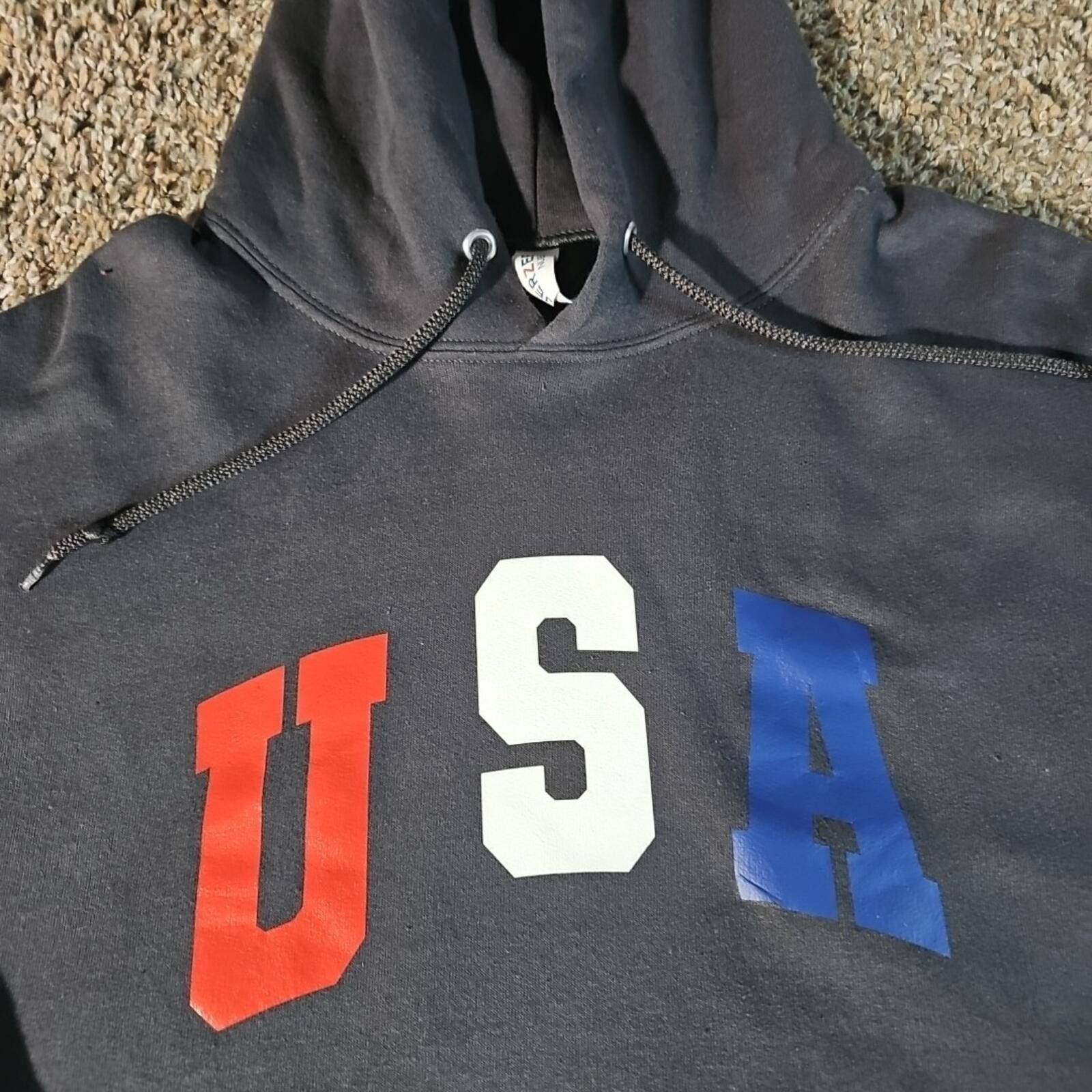 Jerzees Nublend Jerzees USA & flag Hoodie M Size US M / EU 48-50 / 2 - 2 Thumbnail