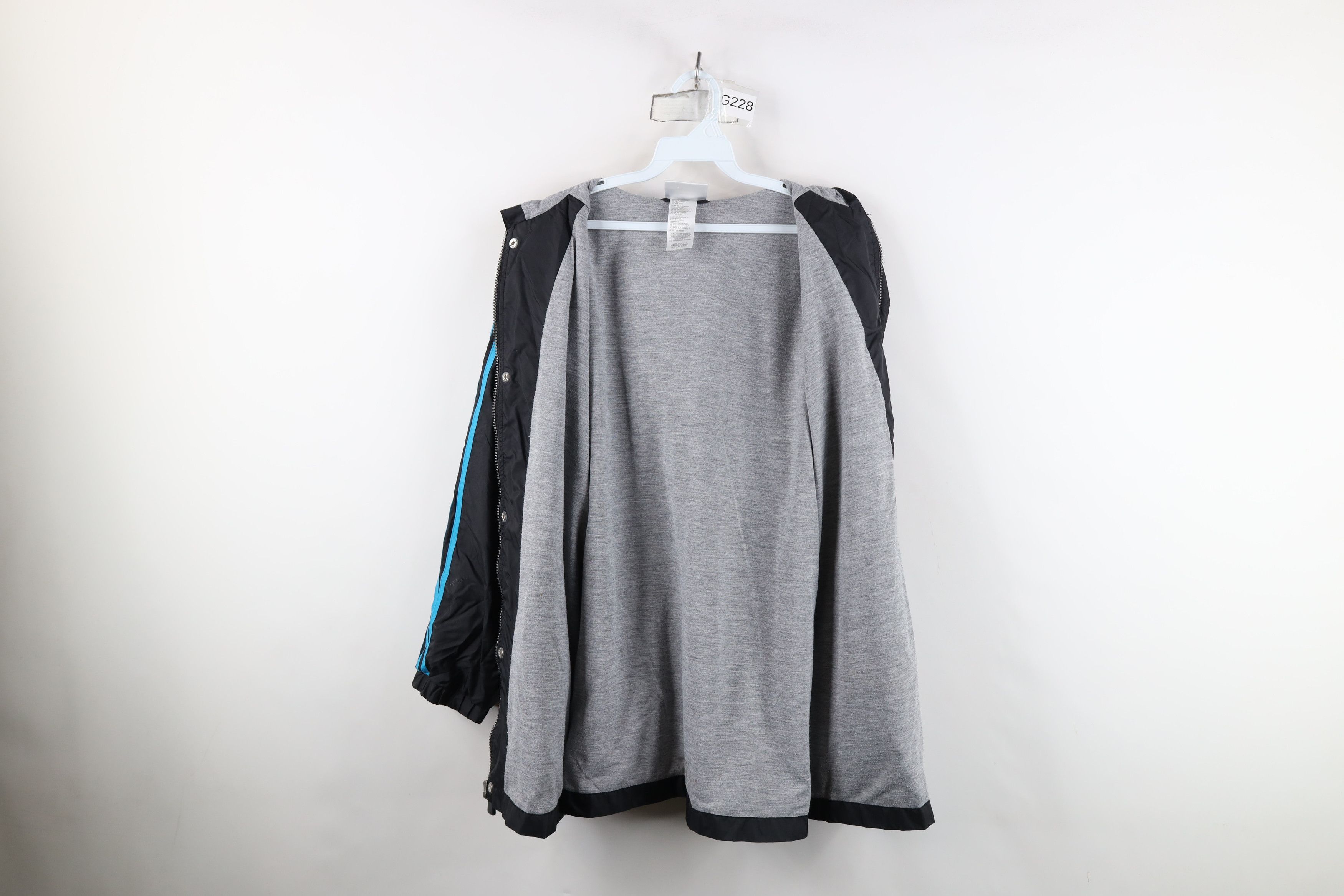 Adidas Vintage 90s Adidas Spell Out Lined Hooded Windbreaker Jacket Size US XL / EU 56 / 4 - 12 Thumbnail