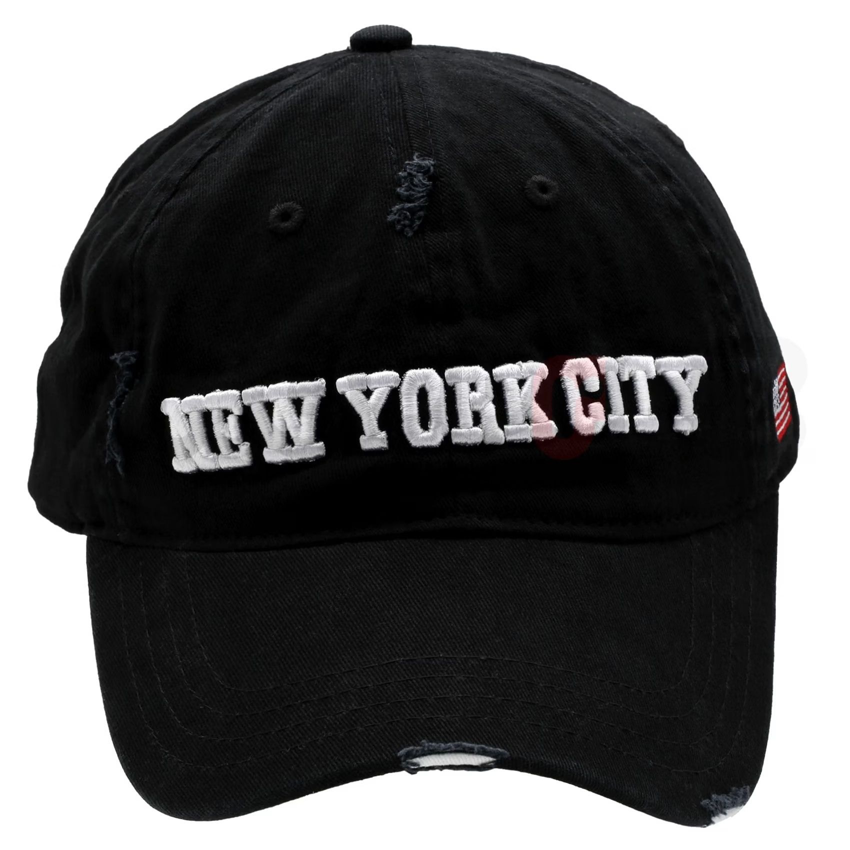 Steve Madden VINTAGE Steve Madden NWT MH-185NY Distressed New York City Strapback Dad Baseball Cap Size ONE SIZE - 3 Thumbnail