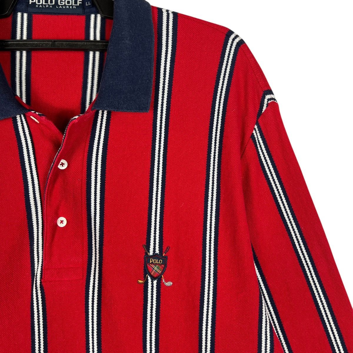 Polo Ralph Lauren Vintage Polo Golf Ralph Lauren Stripe Polo Long Sleeve Size US L / EU 52-54 / 3 - 4 Thumbnail