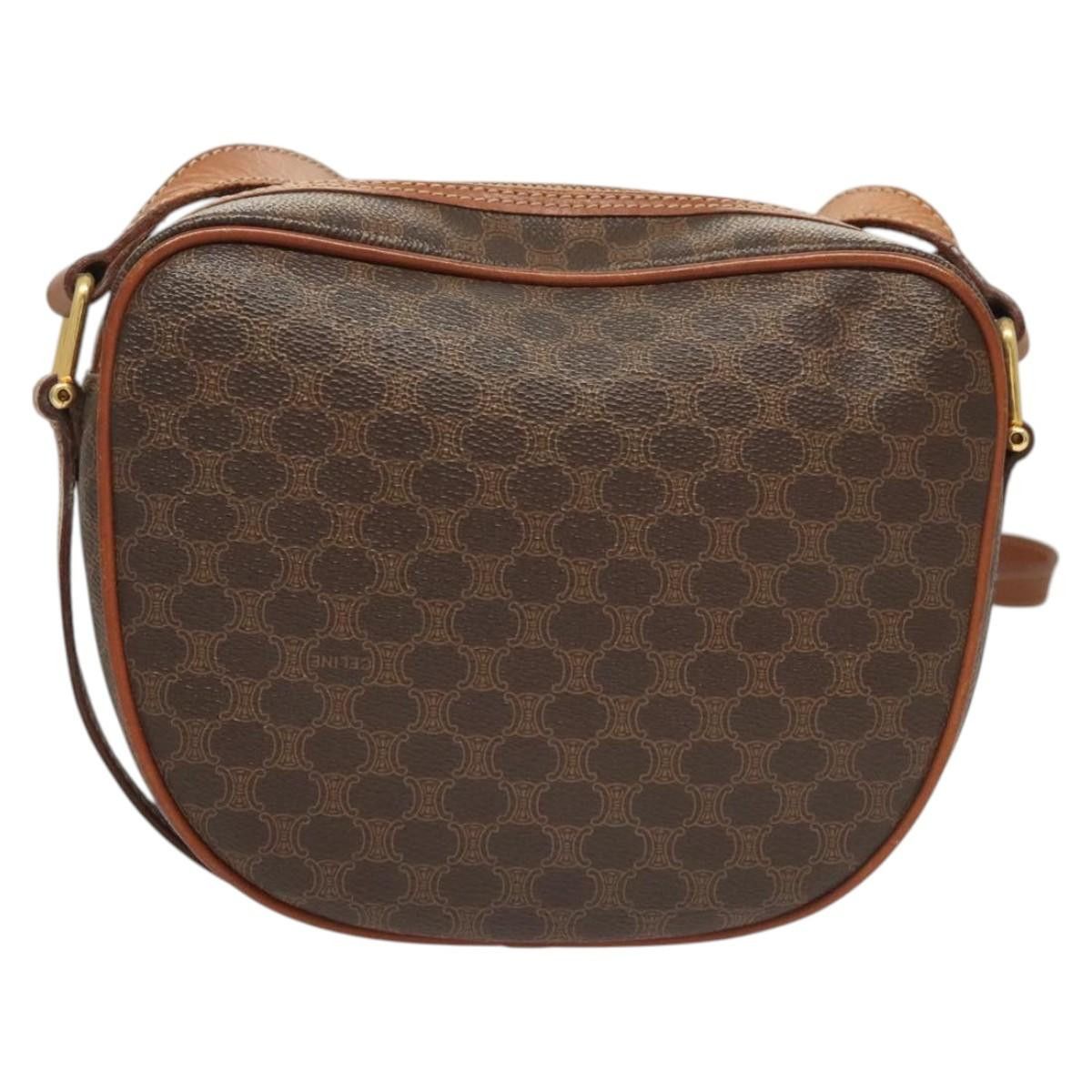 Celine CELINE Macadam Canvas Shoulder Bag Pvc Brown Gold Size ONE SIZE - 3 Thumbnail