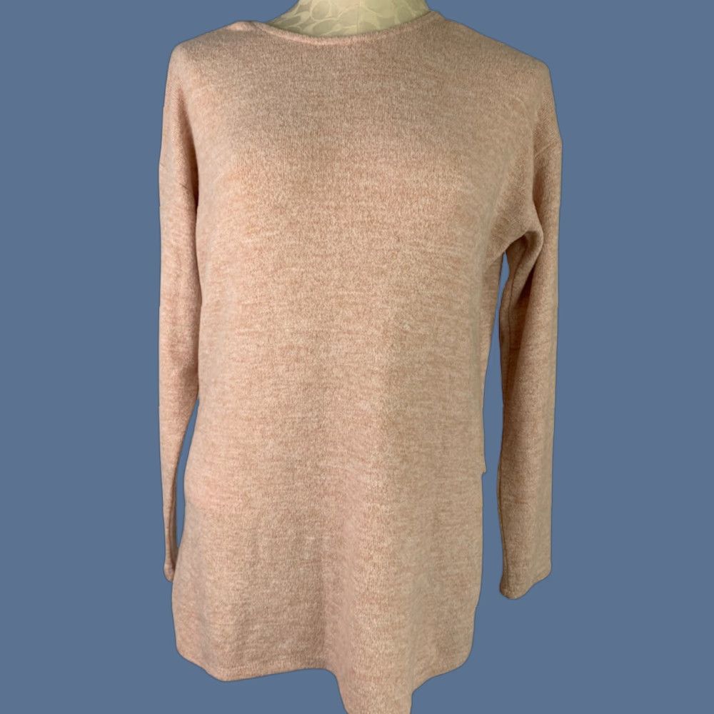 J.Crew VINTAGE J.CREW Small Reversible V-Back Long Tunic Sweater Women Pink 21" Chest 27" Shoulder to Hem 18" Sleeve Mens Womens Girls Size S / US 4 / IT 40 - 1 Thumbnail