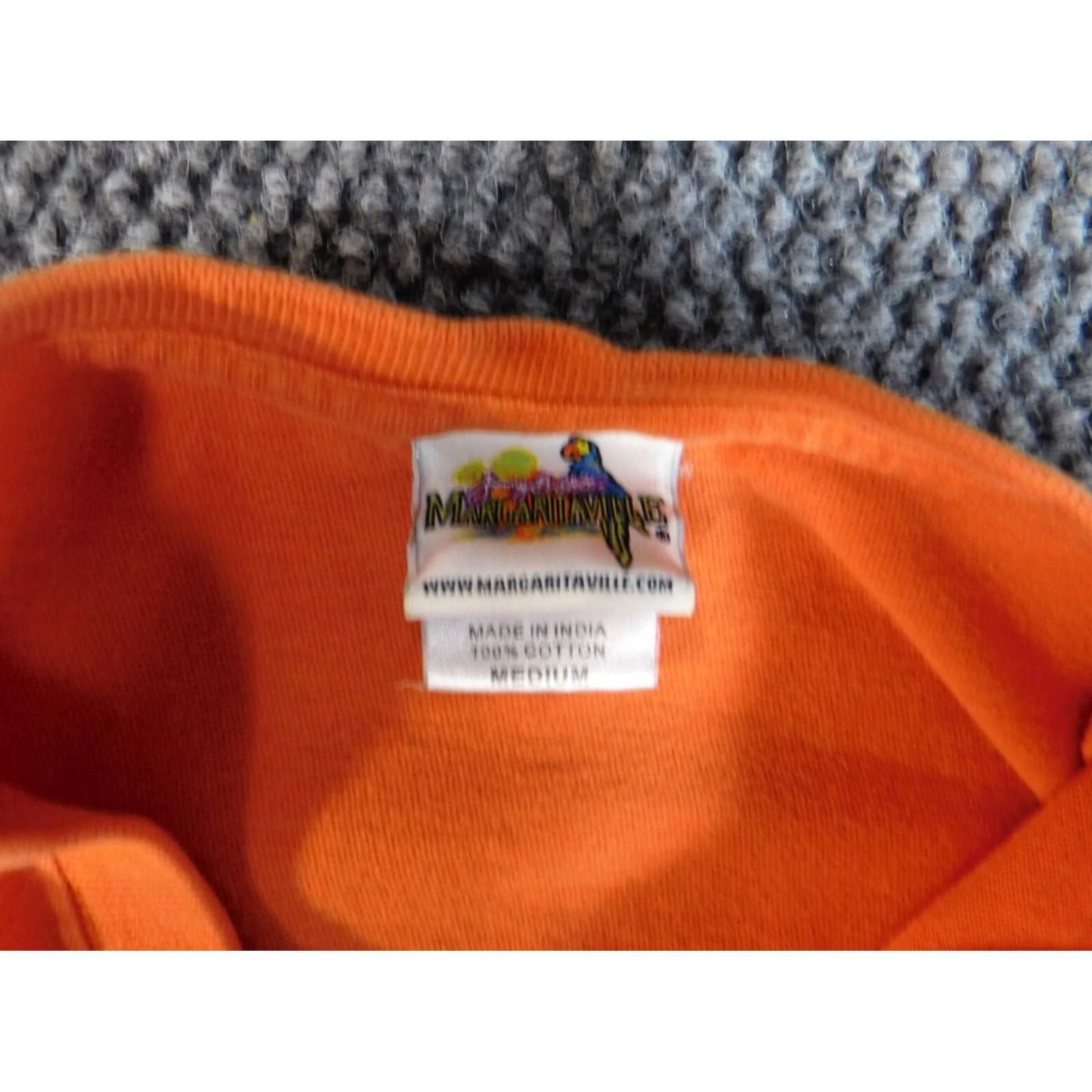 Vintage Margaritaville Mens T-Shirt Orange Short Sleeve Henley Cotton Spandex Logo Parrot Classic 90s? No, not applicable (remove). Size US M / EU 48-50 / 2 - 6 Thumbnail