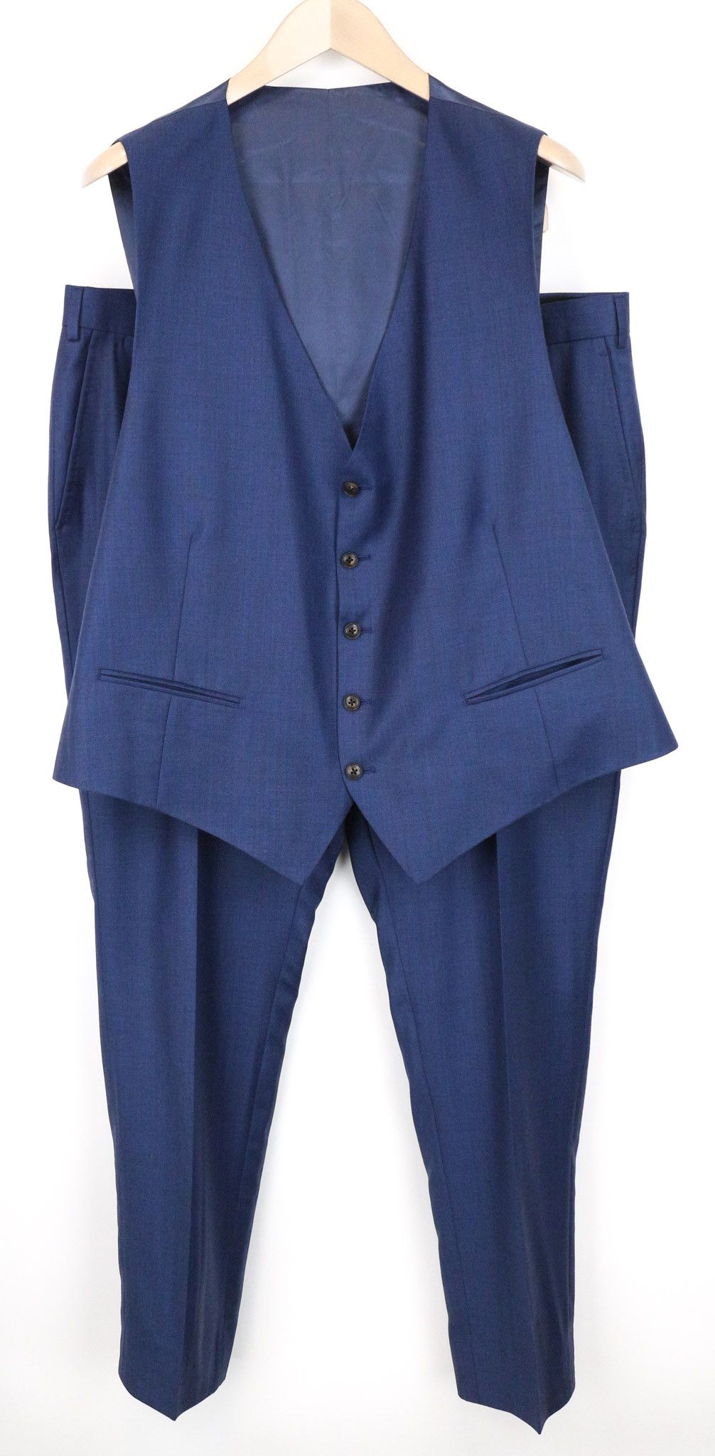 Suitsupply UK50R Blue Glen Check Wool Suit 74836 Size 50R - 1 Thumbnail