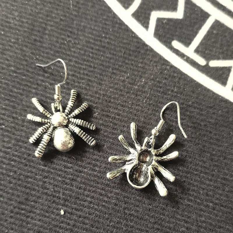 Jewelry Spider Retro Earrings One Pairs Chrome Jewelry Size ONE SIZE - 4 Thumbnail