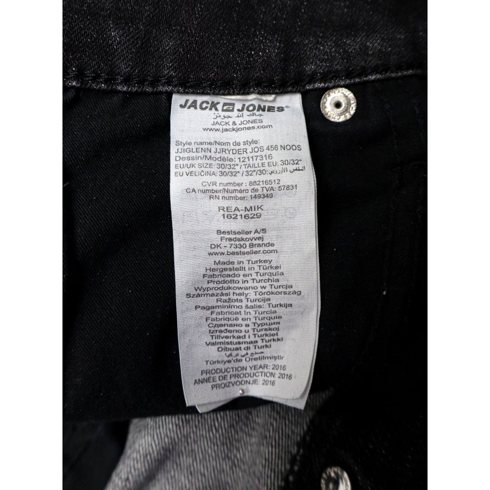 Jack & Jones JACK & JONES Jeans Men's Slim Fit Glenn Ryder Stretch Distressed W30/L32 Black Size US 30 / EU 46 - 7 Thumbnail
